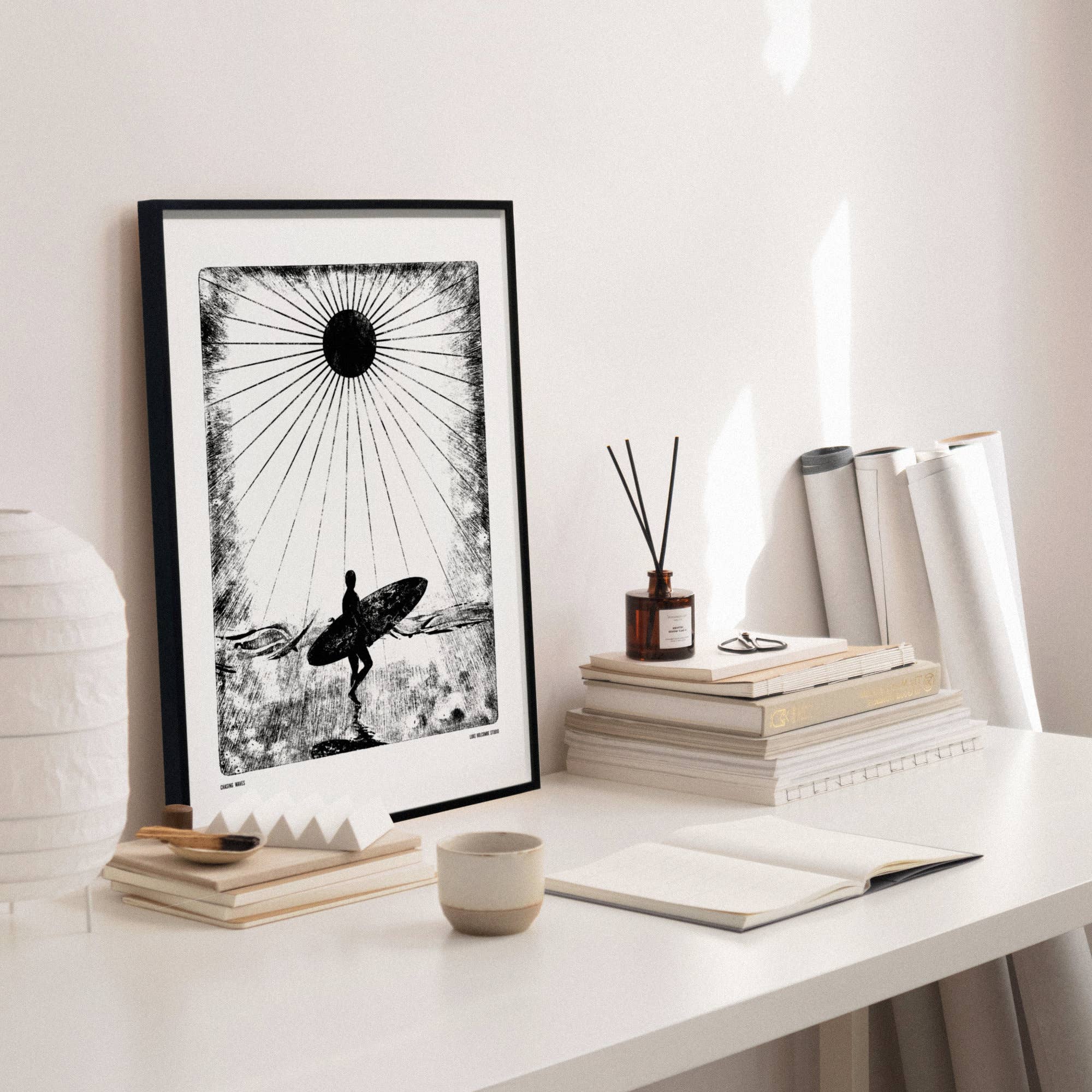 Chasing Waves Surfer Print