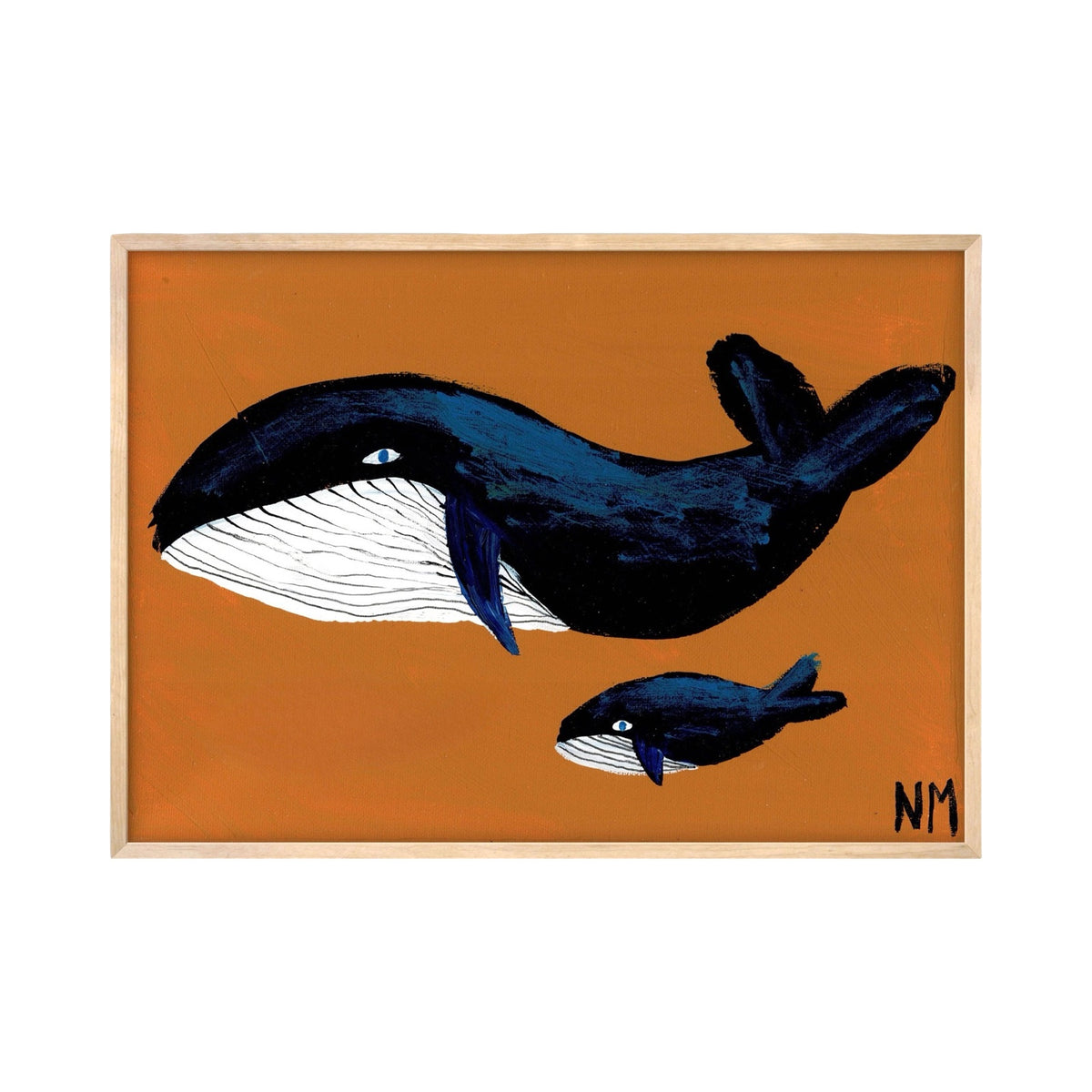 Whale Family Mini Print