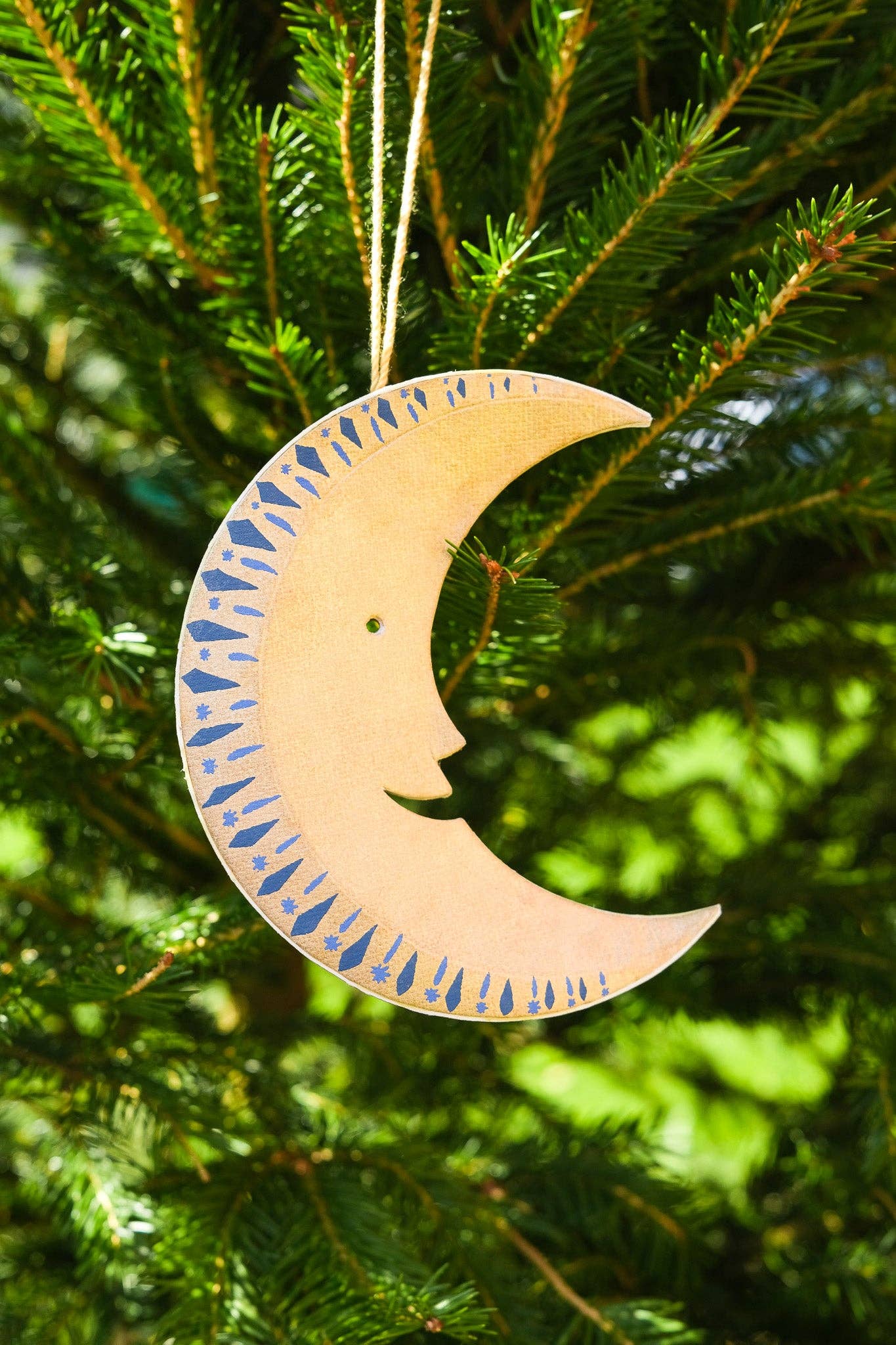 Golden Man on the Moon Board Decoration