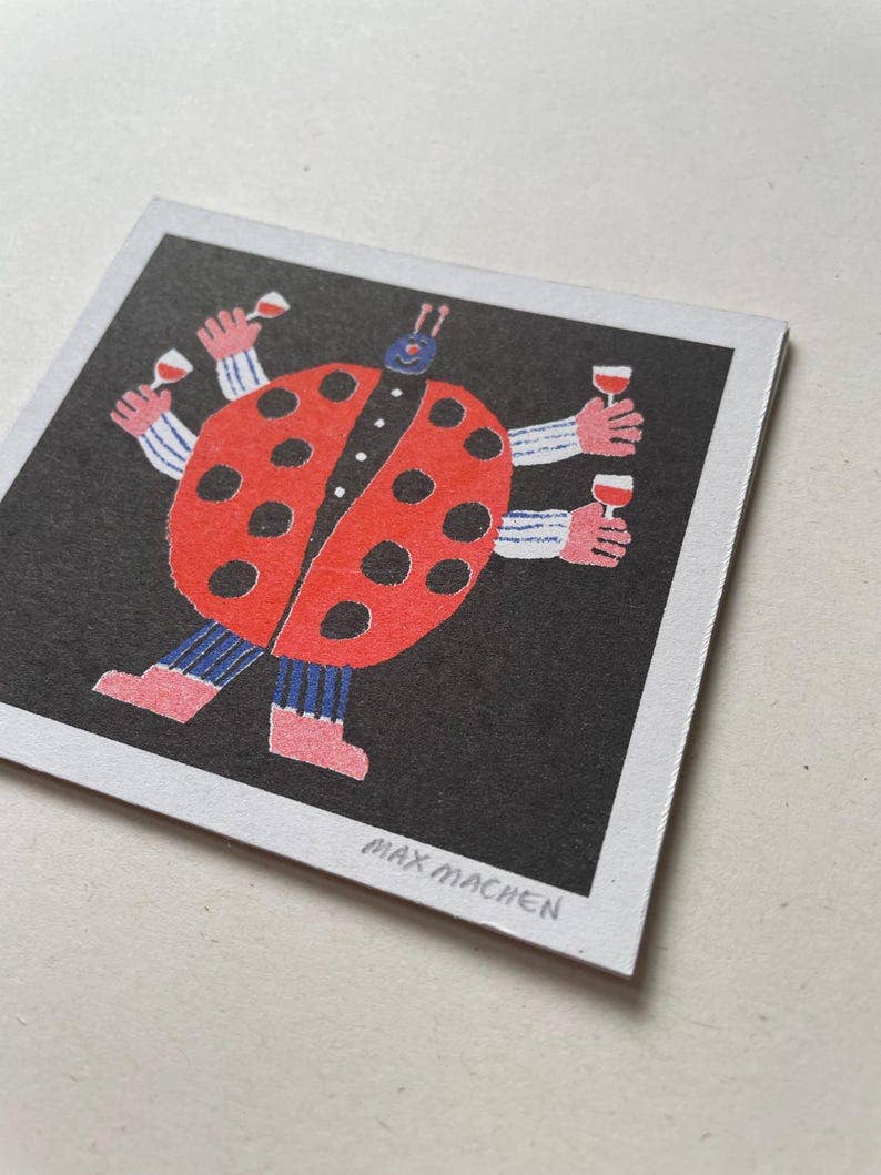Little Boozy Ladybird Mini Print