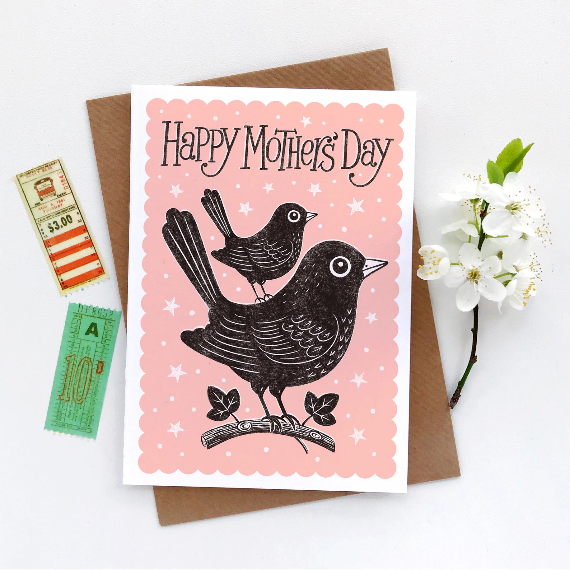 Blackbird Mother's Day Card
