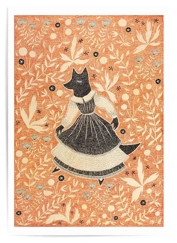 Dancing Fox Mini Print