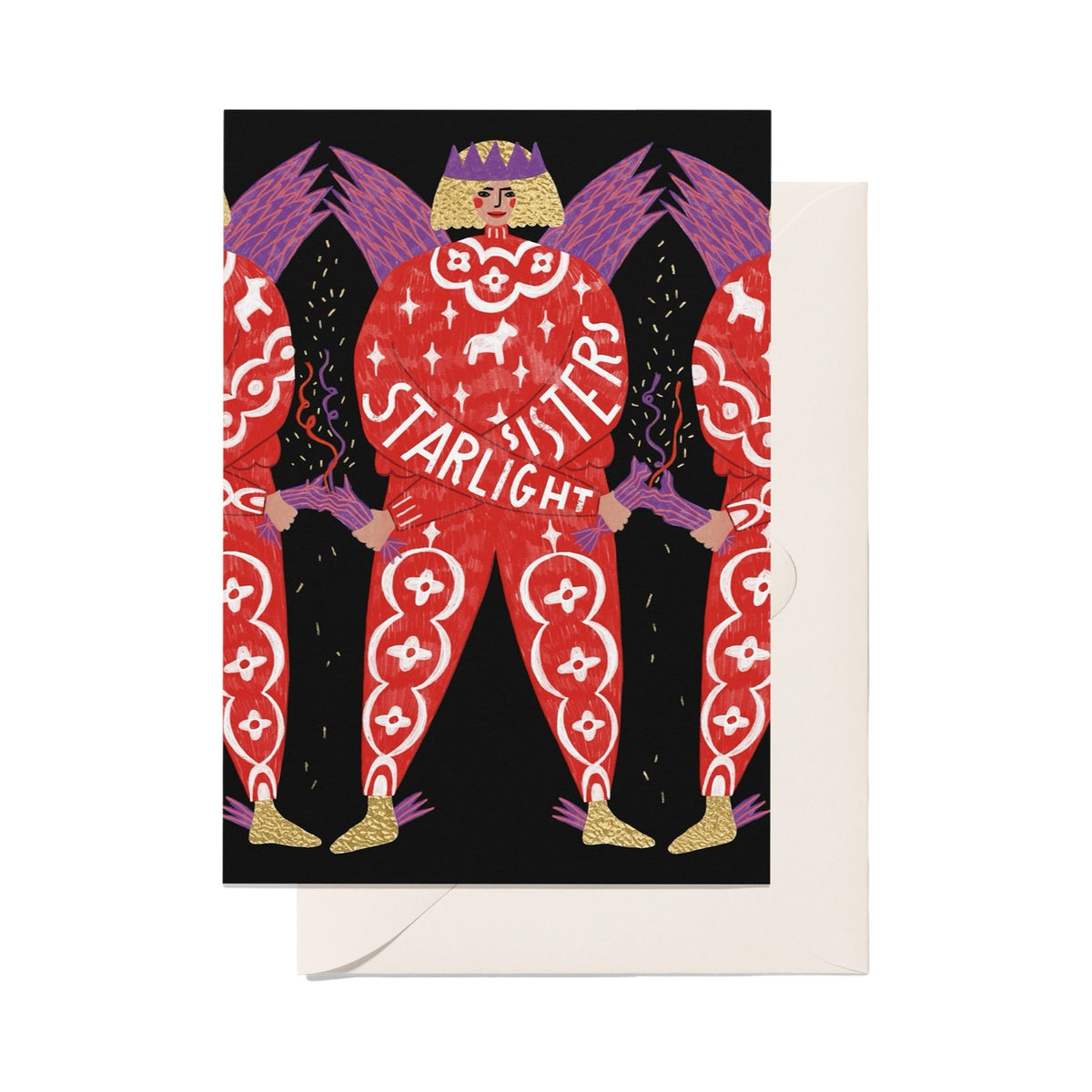 Party Angel Christmas Card