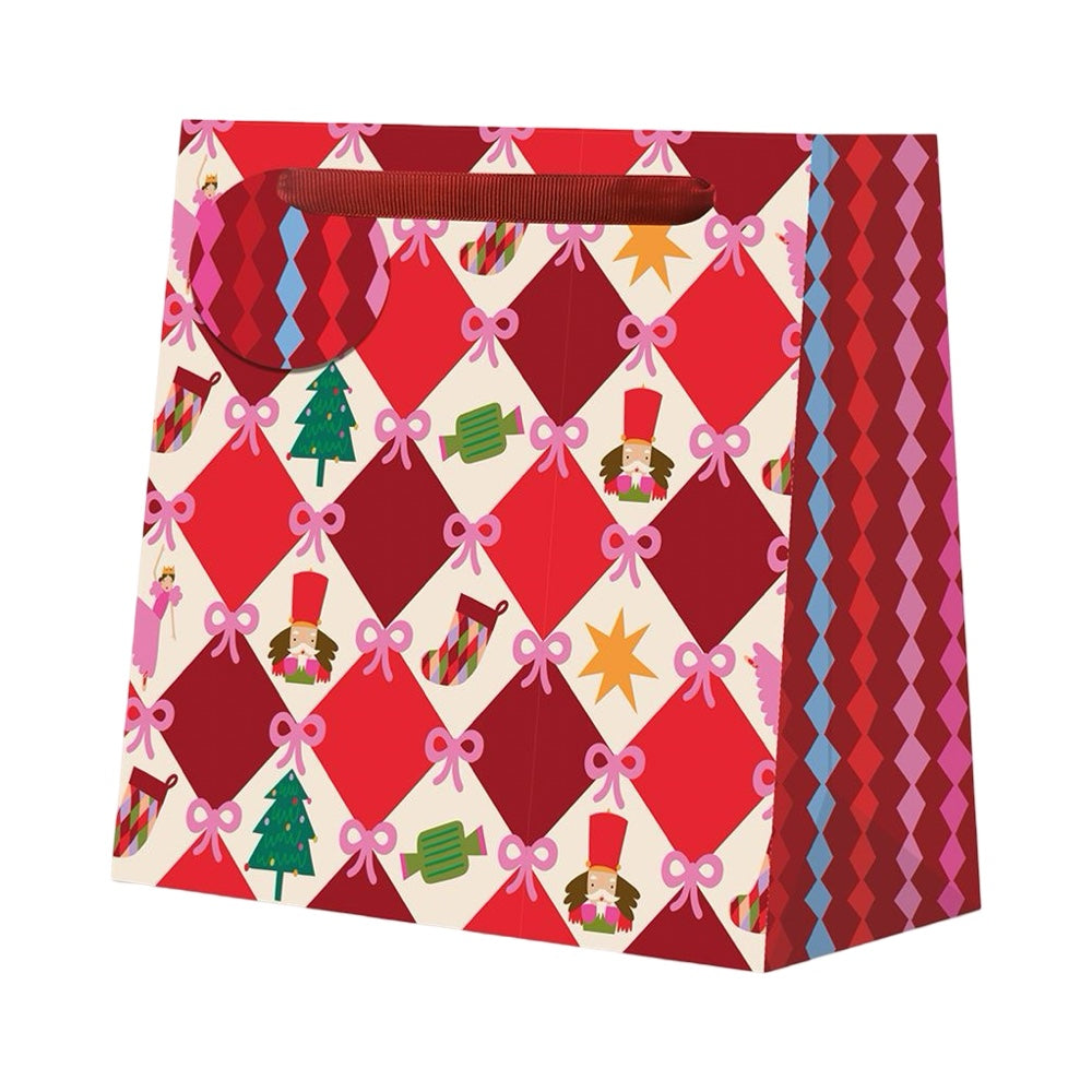 Harlequin Christmas Gift Bag Medium
