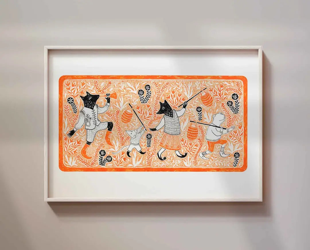 Lantern Walk Print
