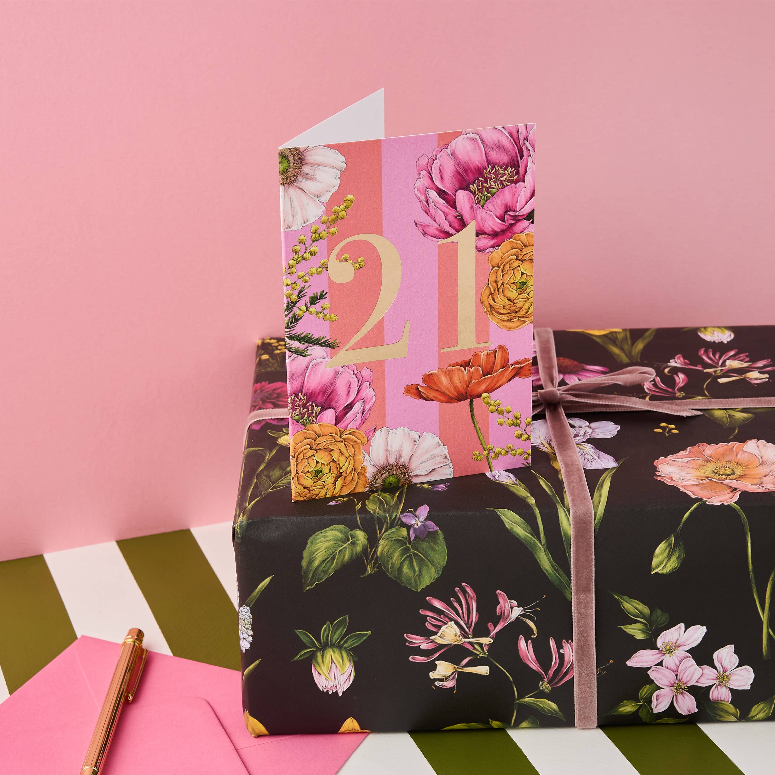 21st Birthday Floral Card