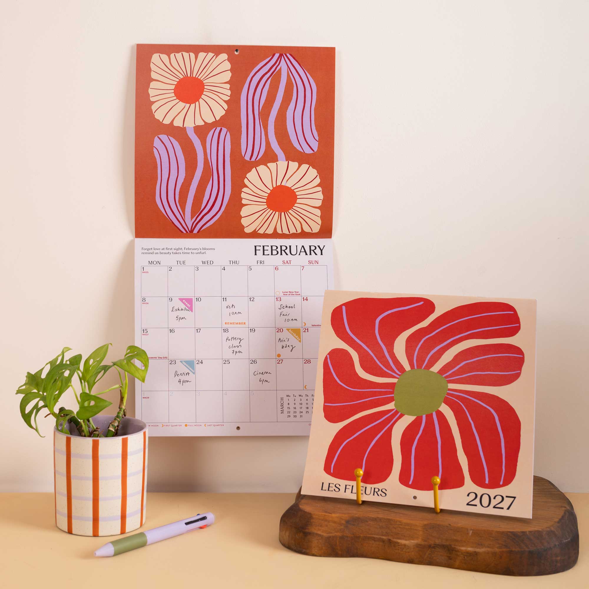 2027 Les Fleurs Wall Calendar