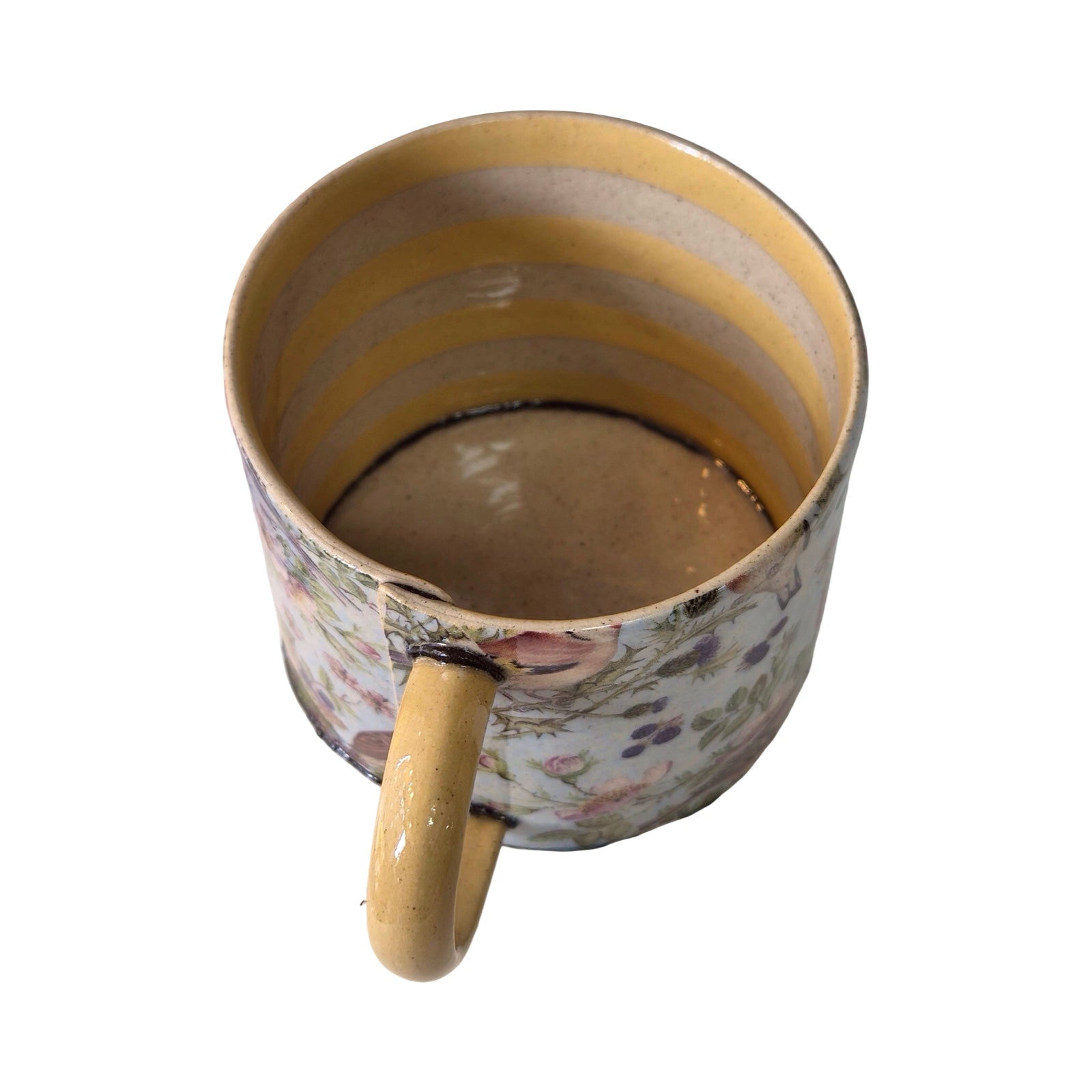 Yellow Stripe Bird Small Mug