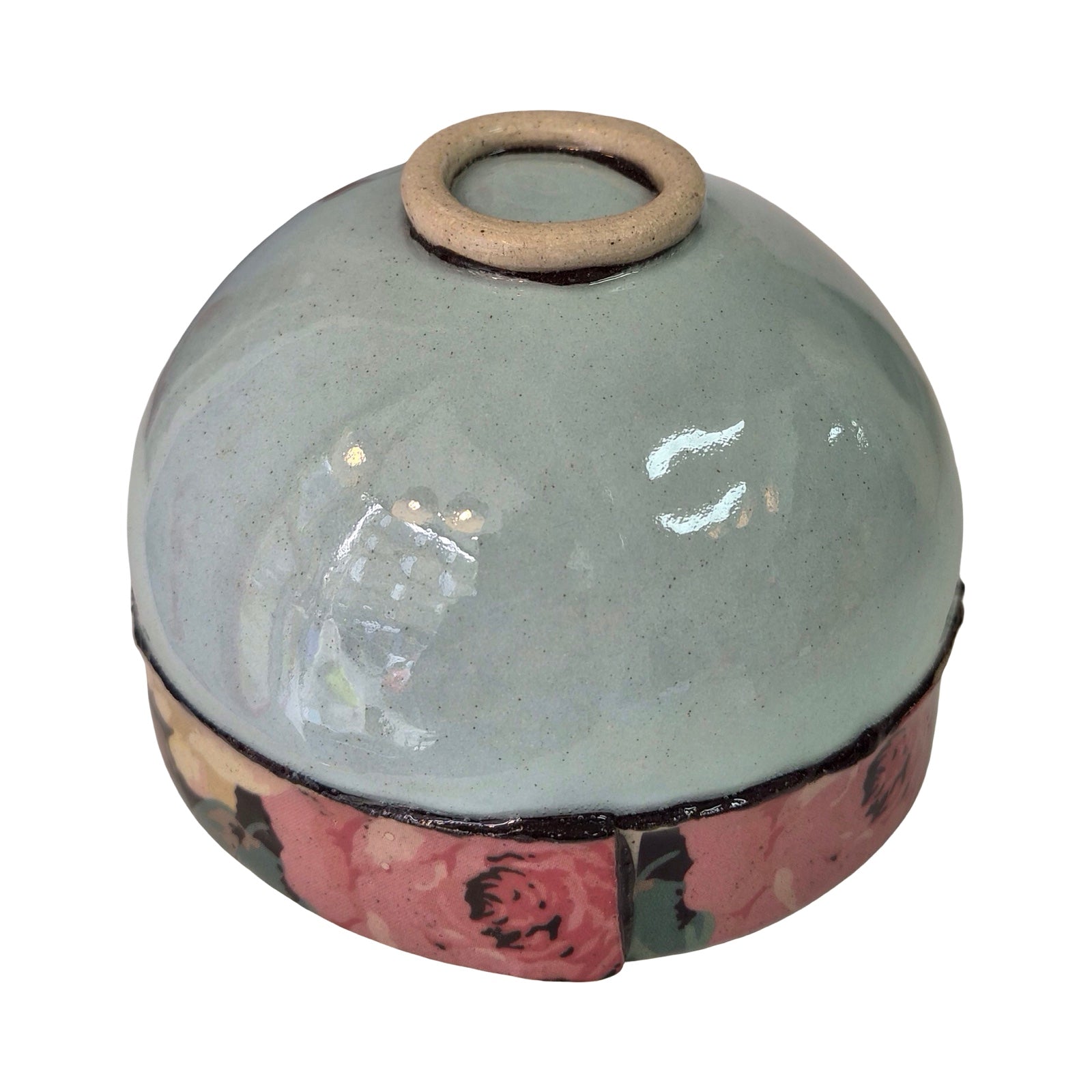 Light Blue Floral Medium Bowl