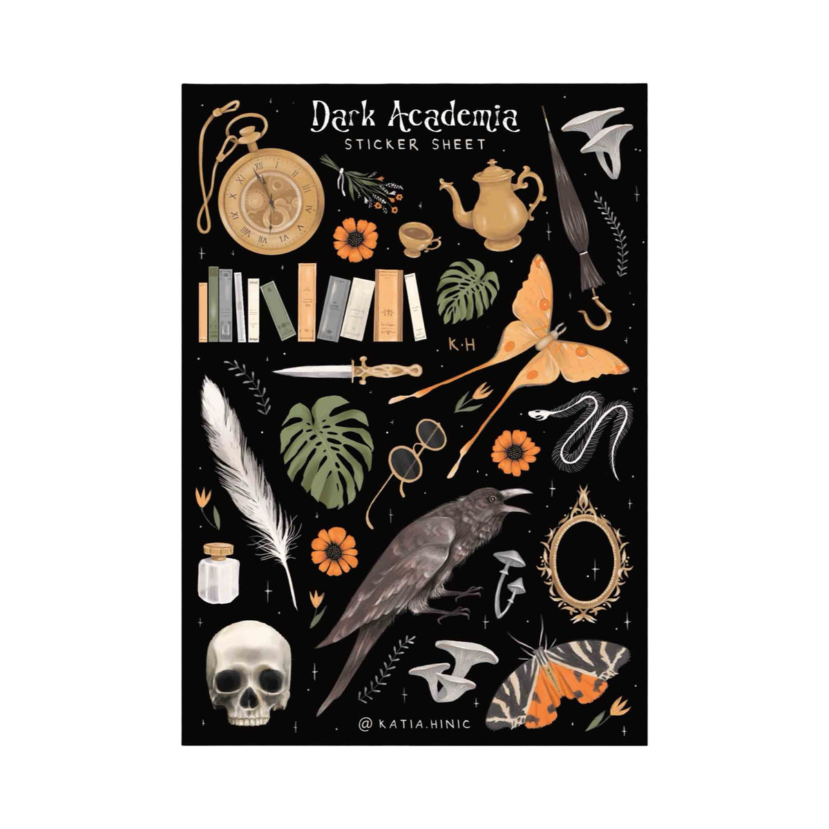 Dark Academia Sticker Sheet
