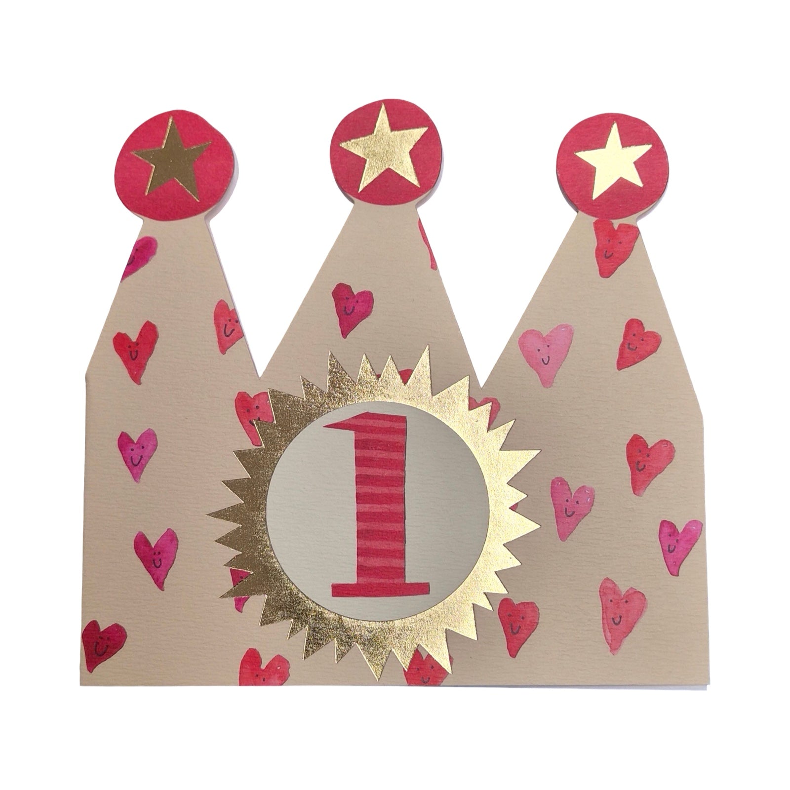 1st Birthday Children's Crown Card