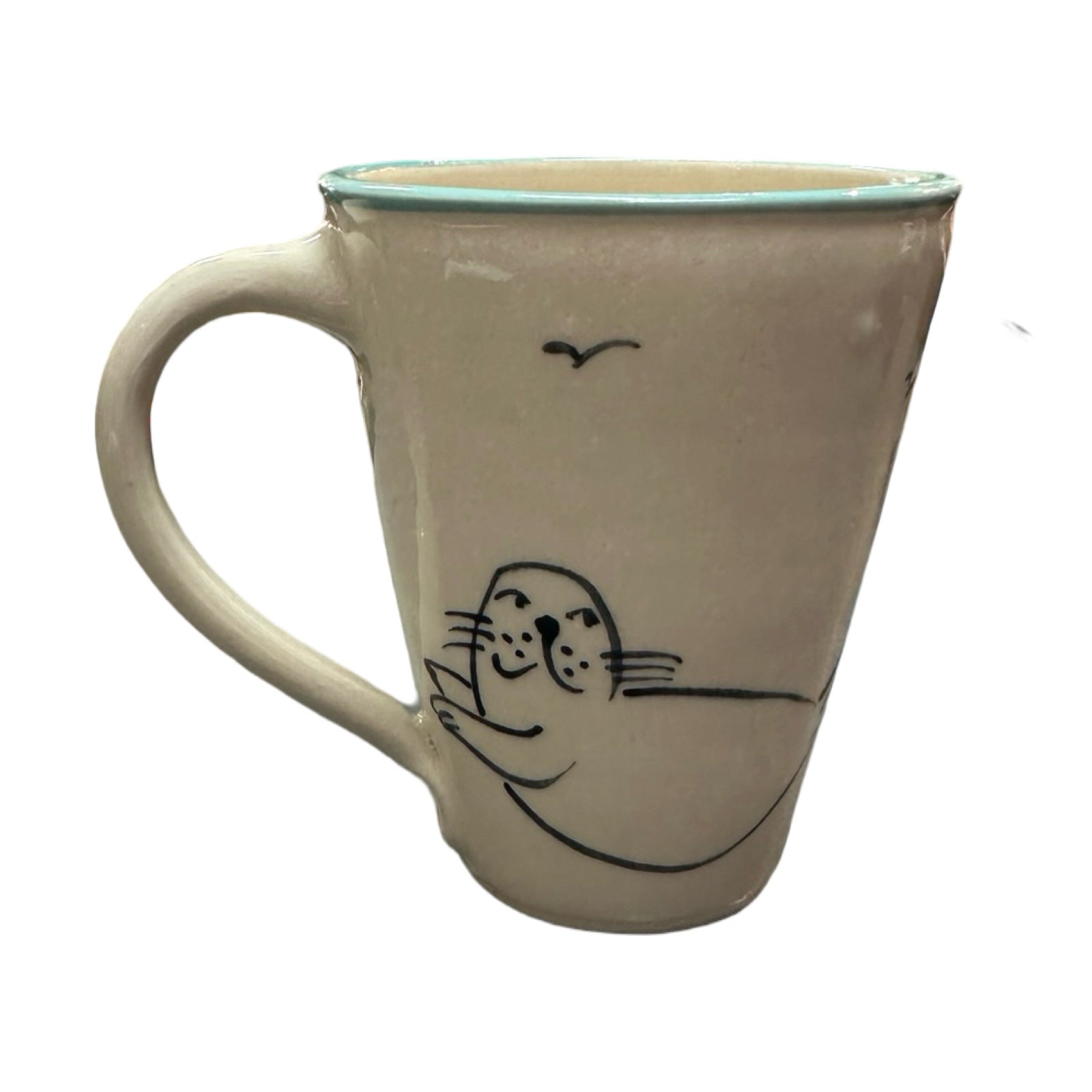 Swimmer Ceramic Mug Yellow