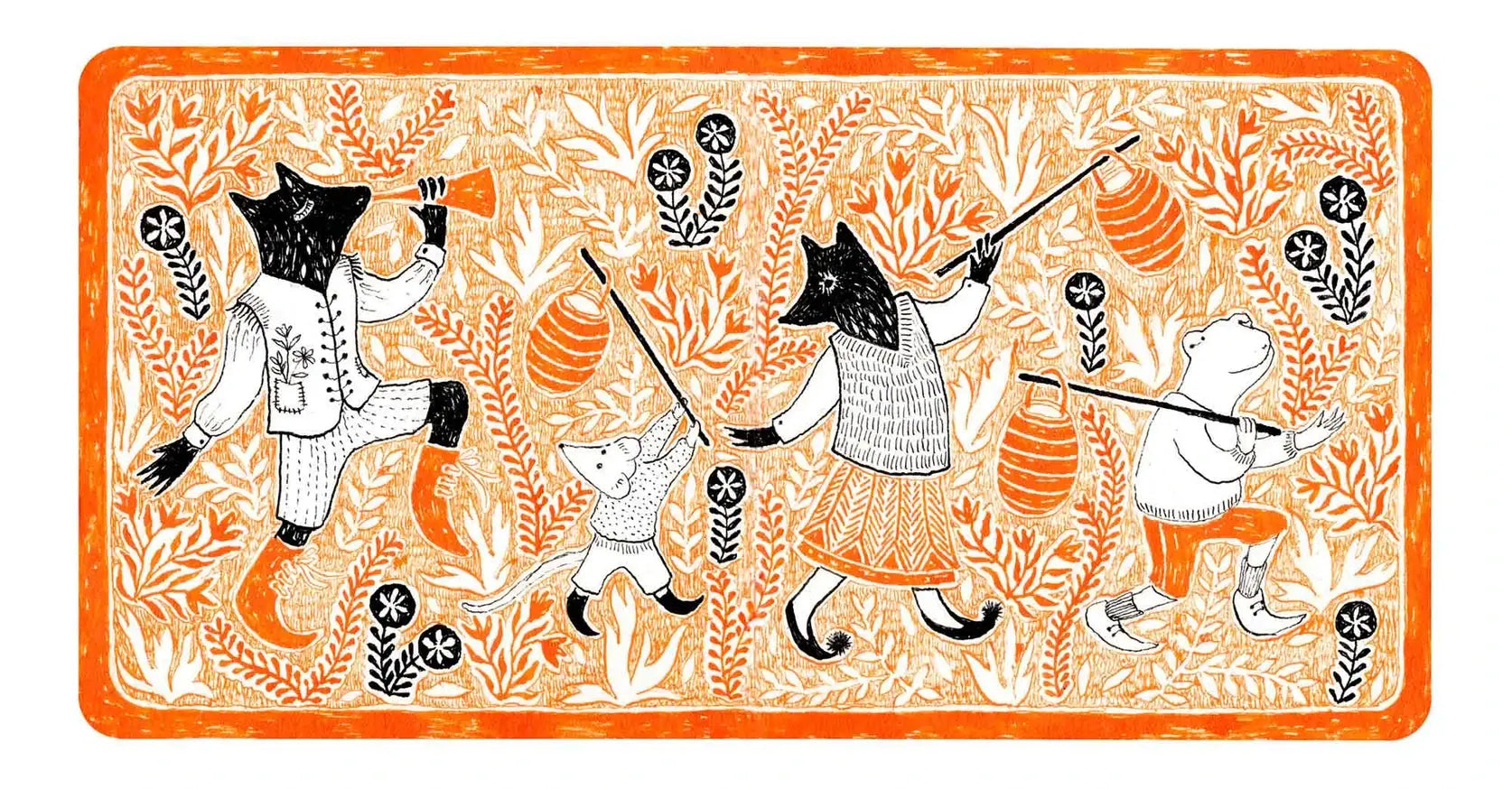 Lantern Walk Print