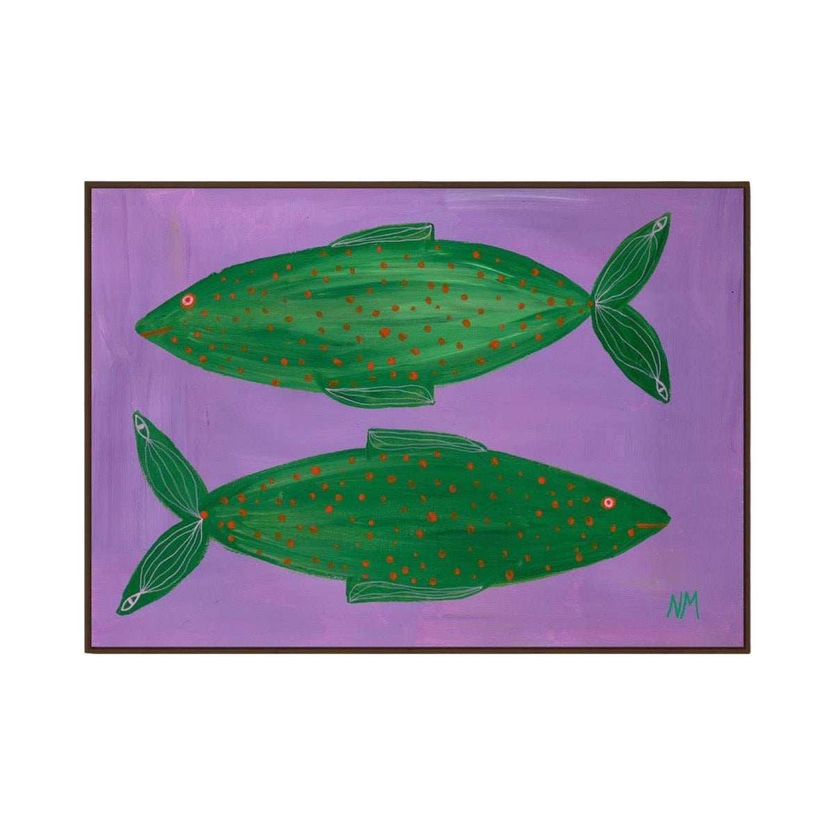 Two Green Fish Mini Print