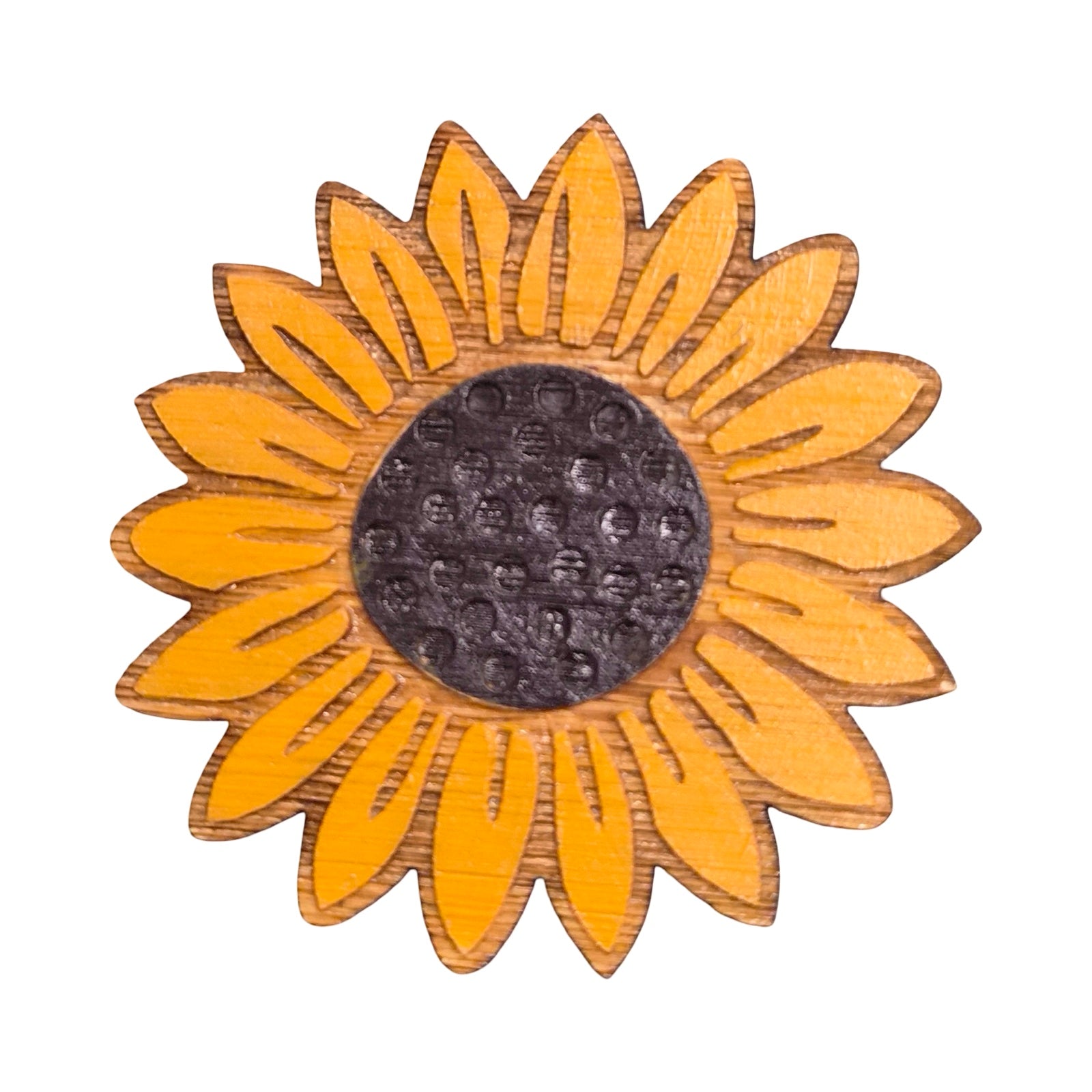 Sunfower Bamboo Brooch