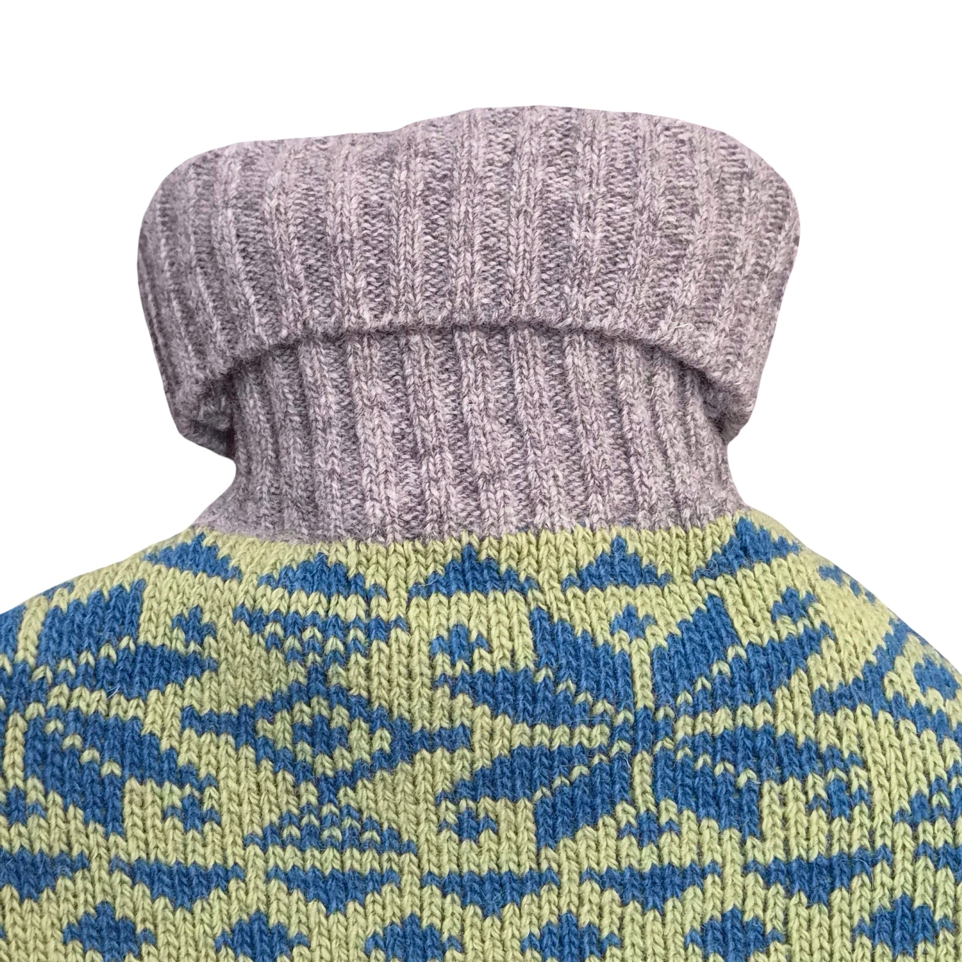 Teal Fairisle Lambswool Hot Water Bottle