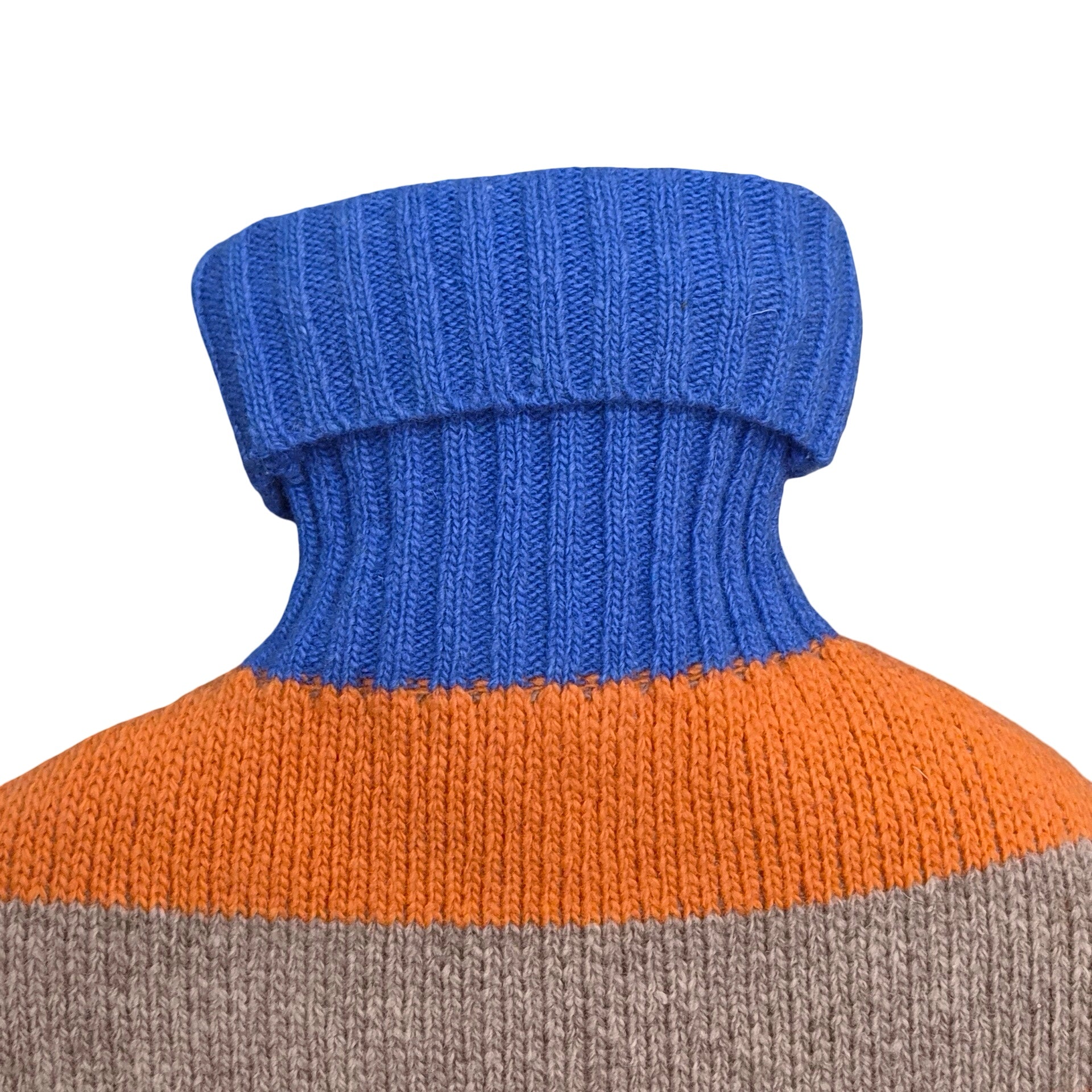 Peach and Mushroom Striped Lambswool Hot Water Bottle