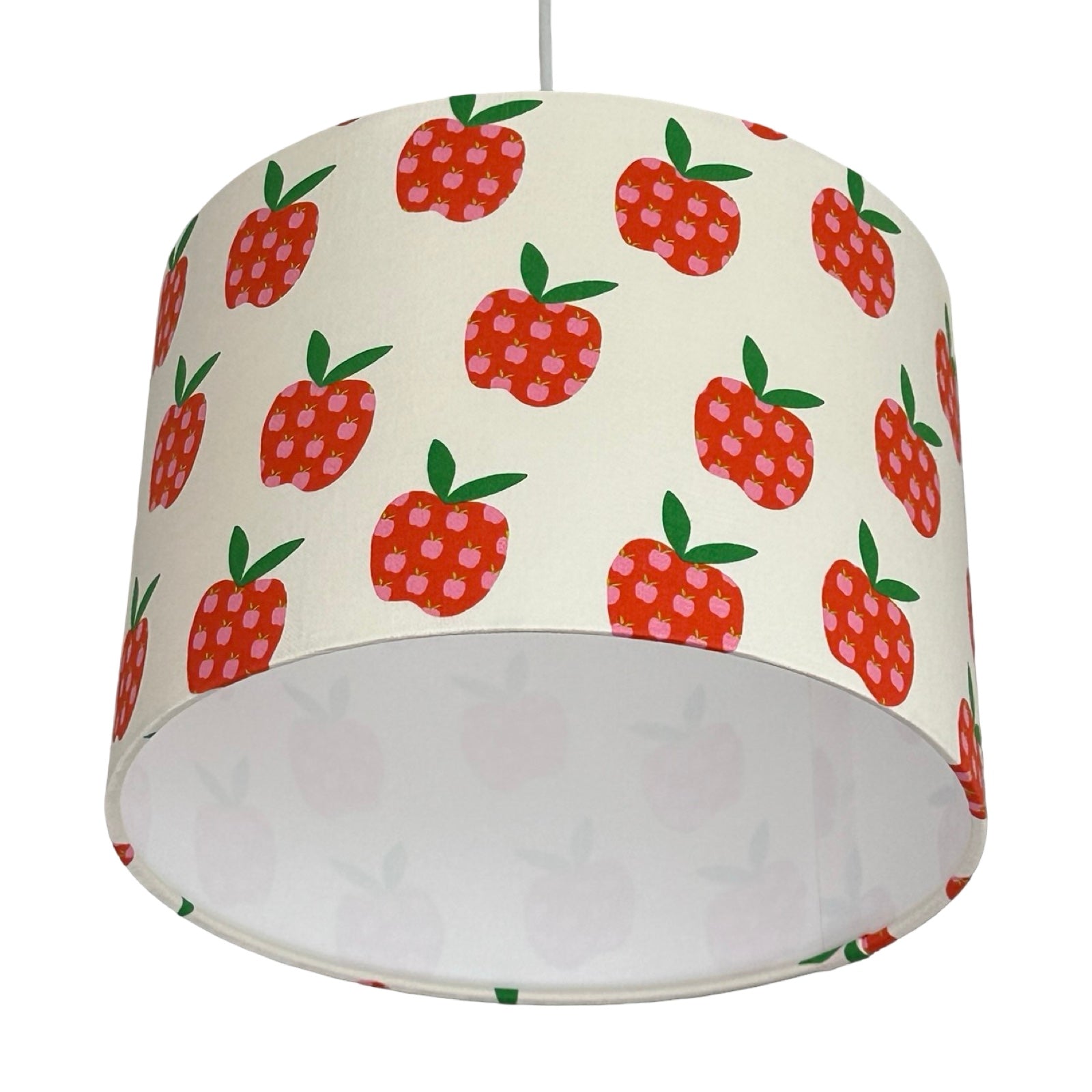 Red Apples Drum Lampshade