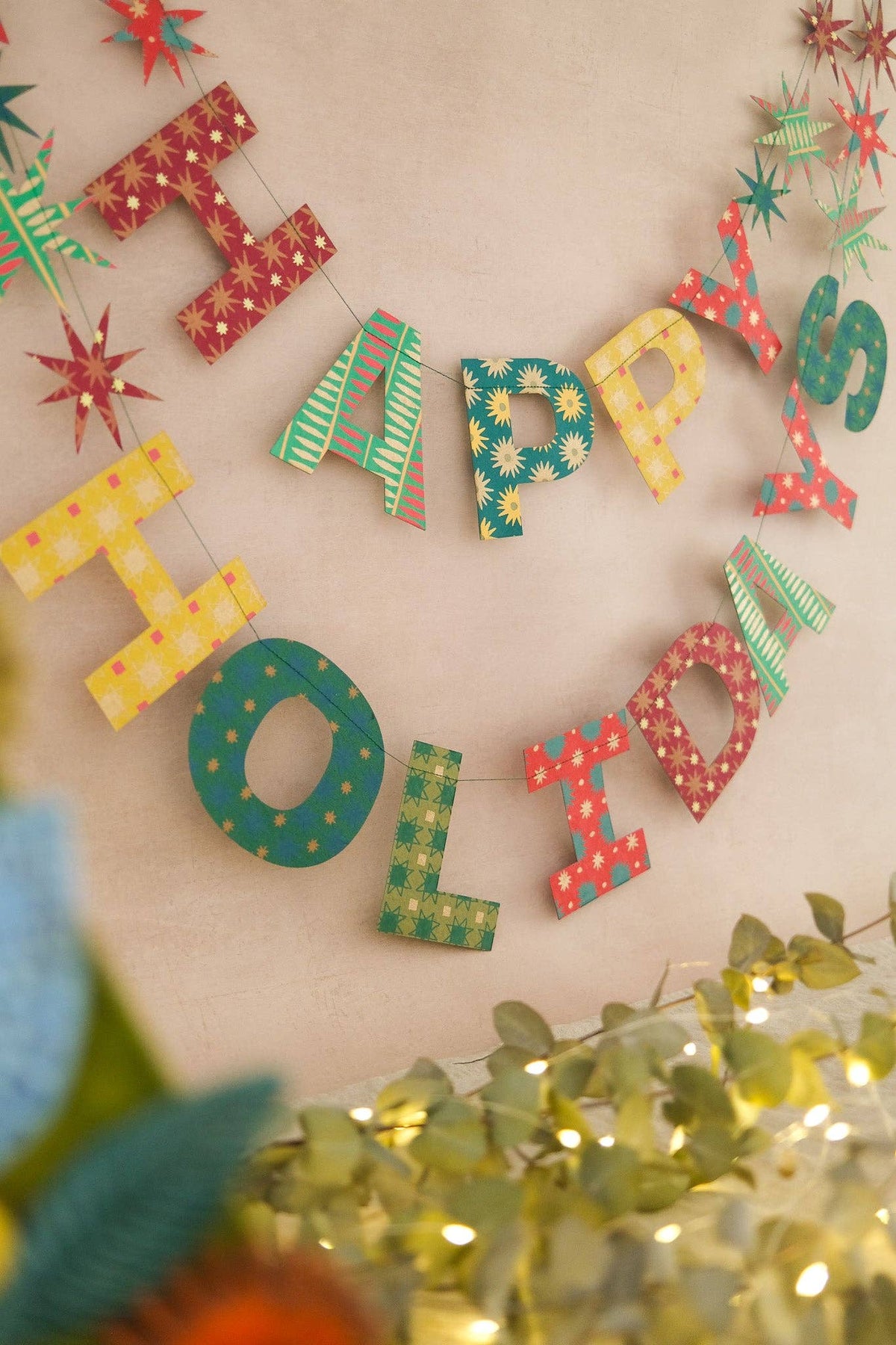 Happy Holidays Paper Garland