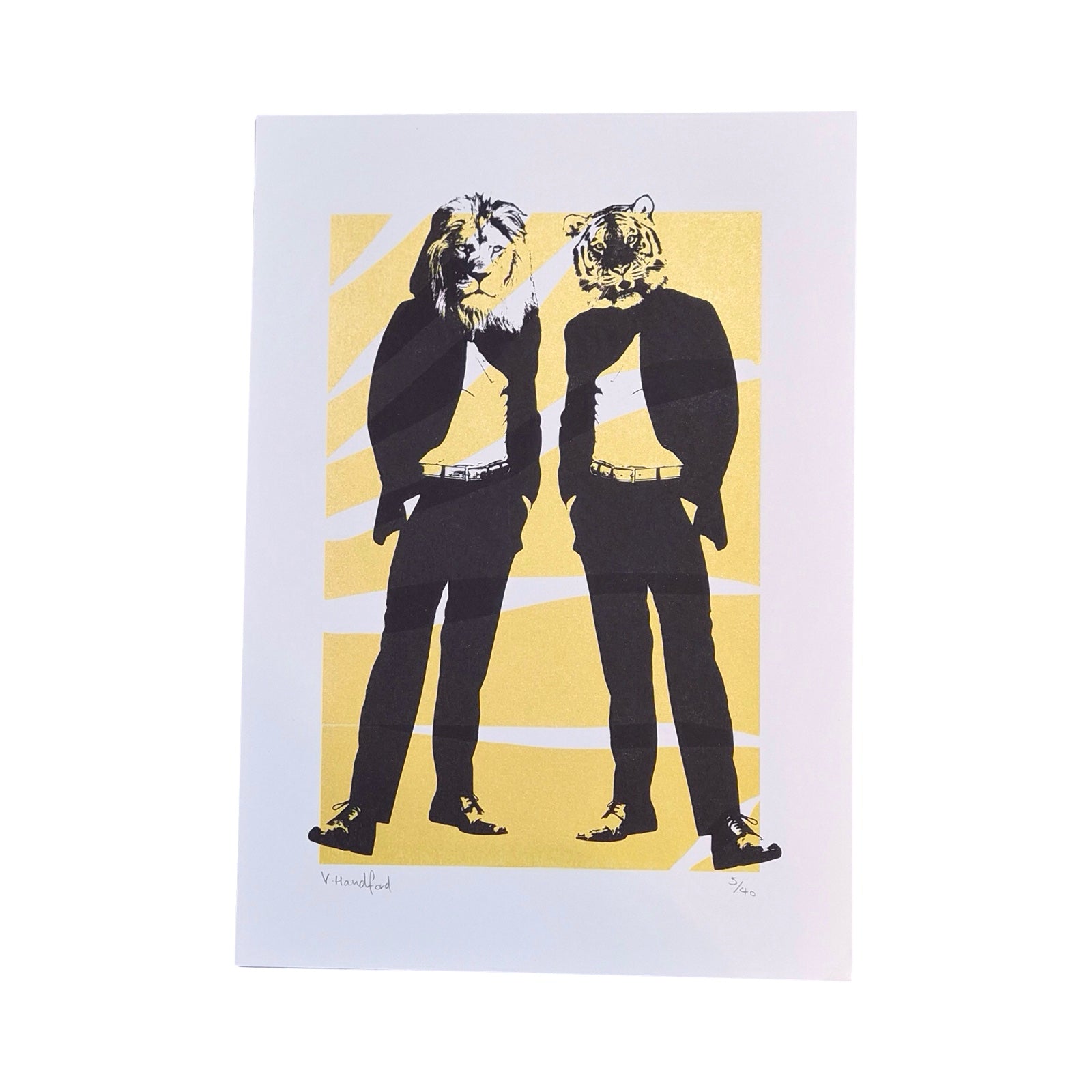 Golden Cats Screen Print