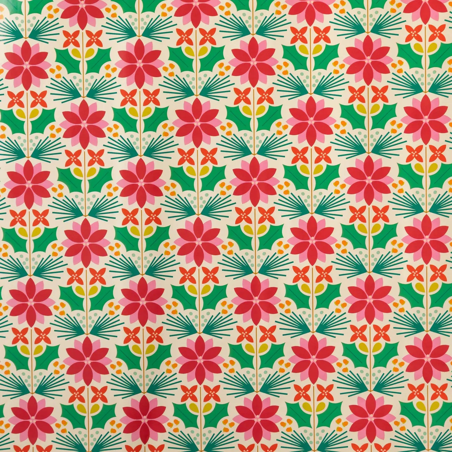 Poinsettia Gift Wrap Roll
