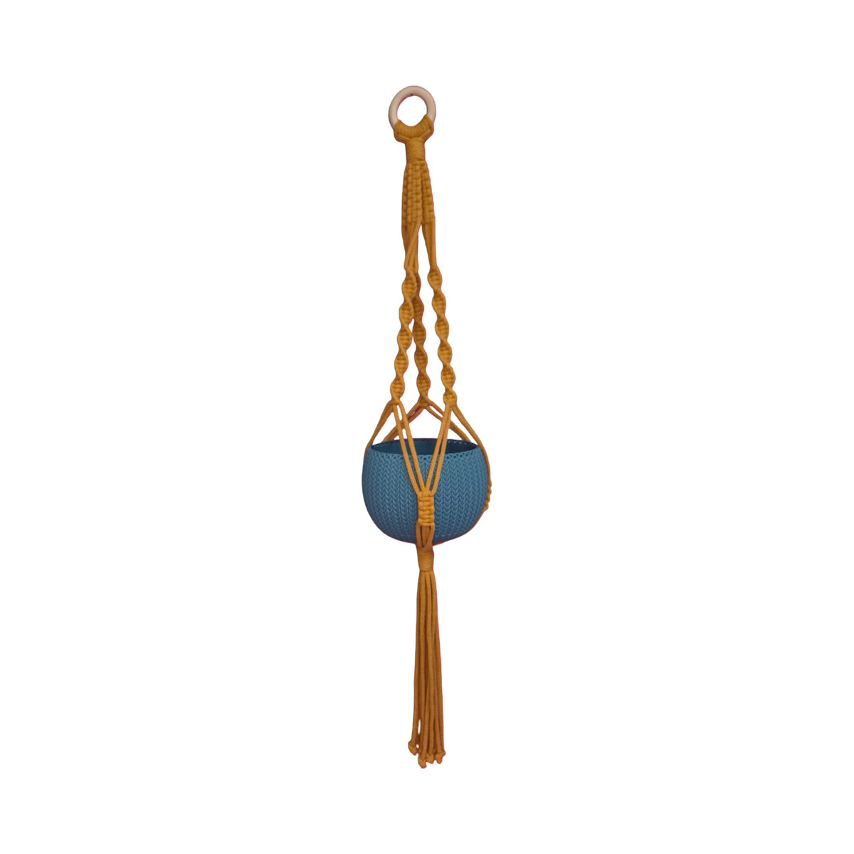 Mustard Classic Macrame Plant Hanger