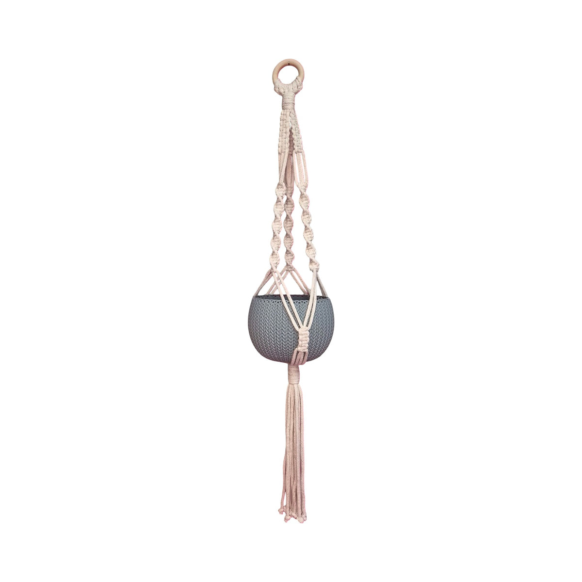 Cream Classic Macrame Plant Hanger