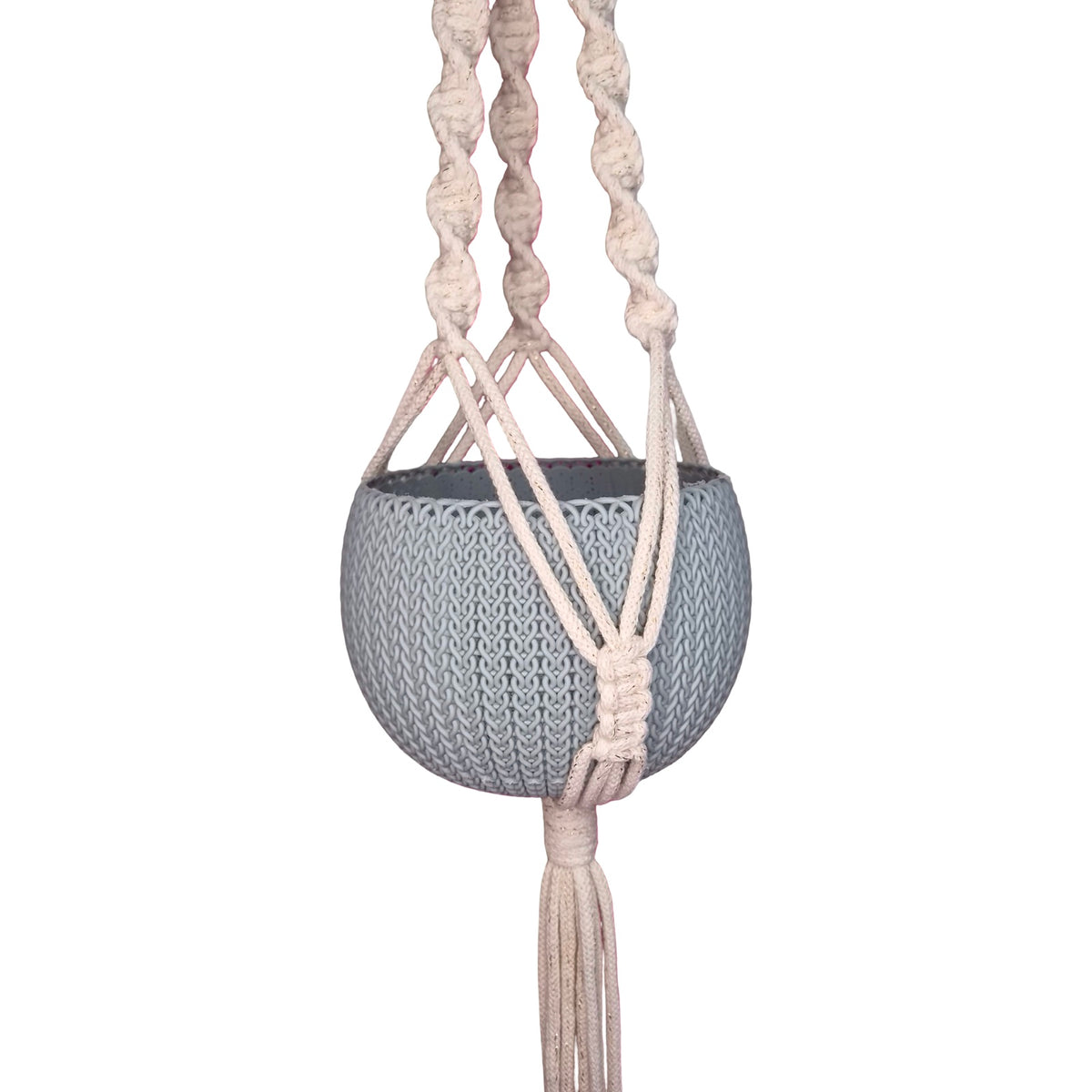 Cream Classic Macrame Plant Hanger
