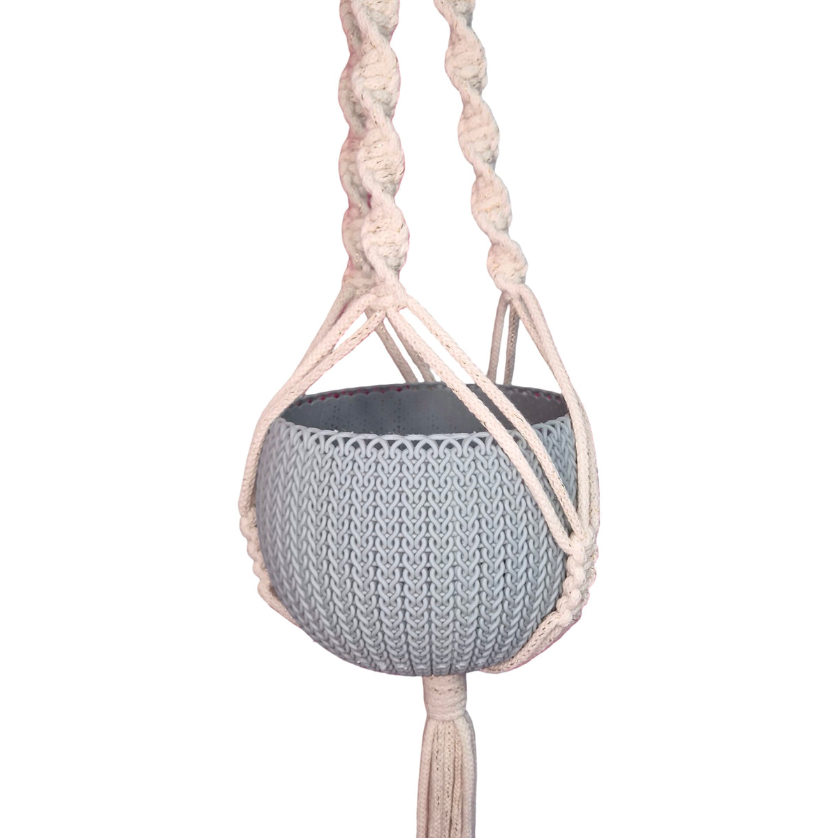 Cream Classic Macrame Plant Hanger