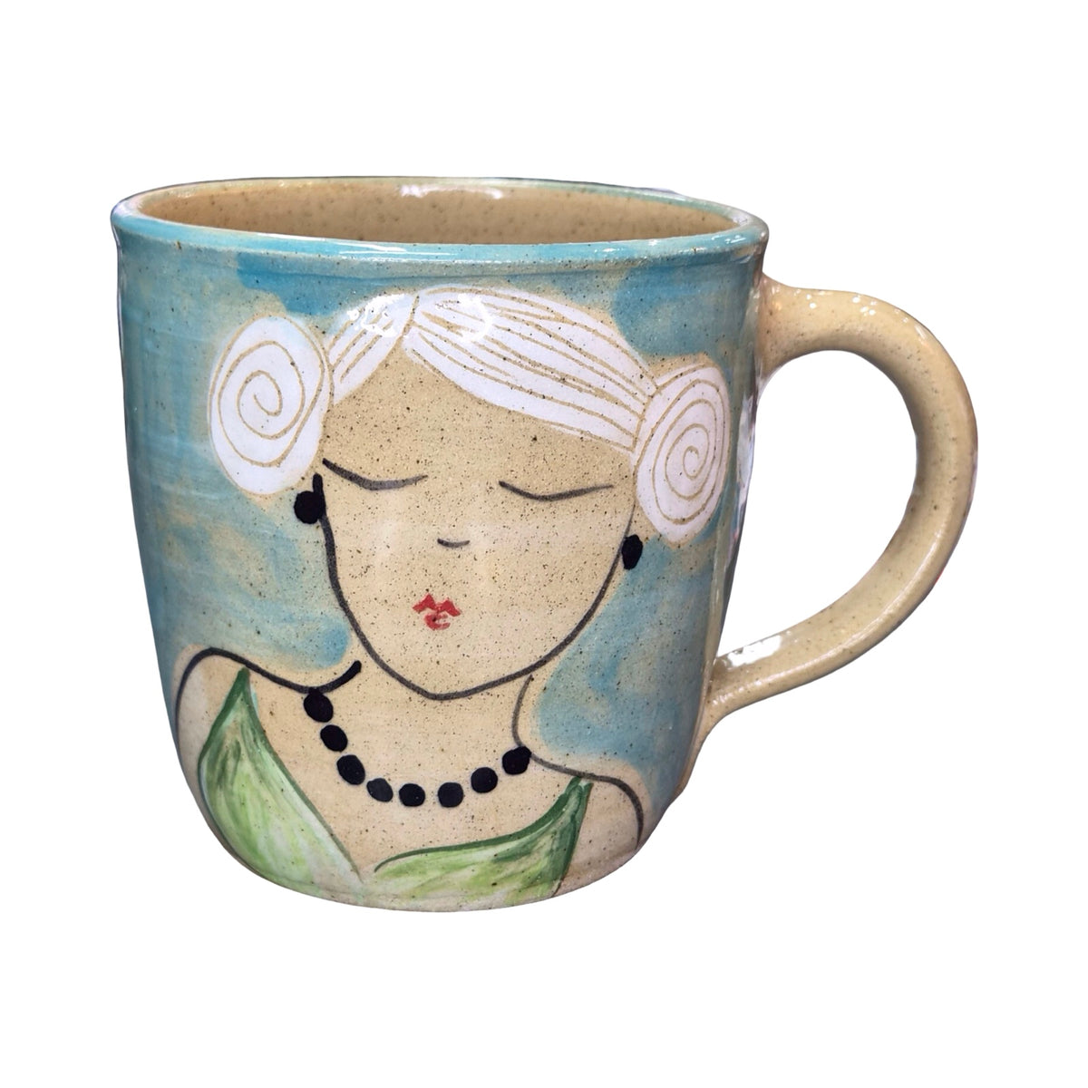 Seaside Ceramic Mug Blue and Green