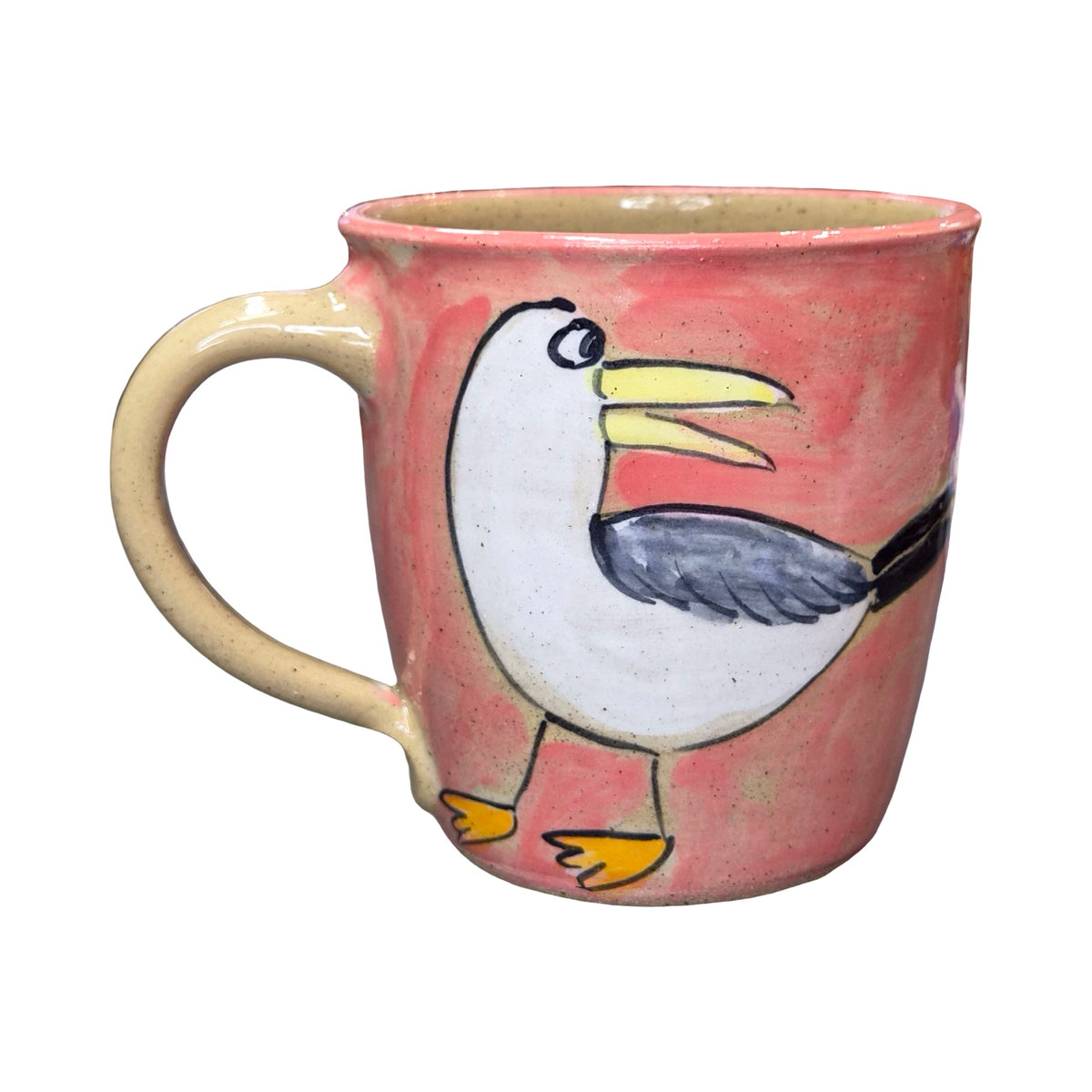 Seaside Ceramic Mug Pink and Blue
