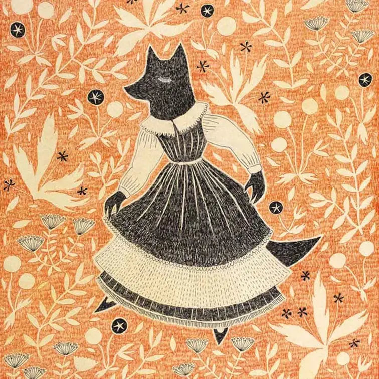 Dancing Fox Mini Print