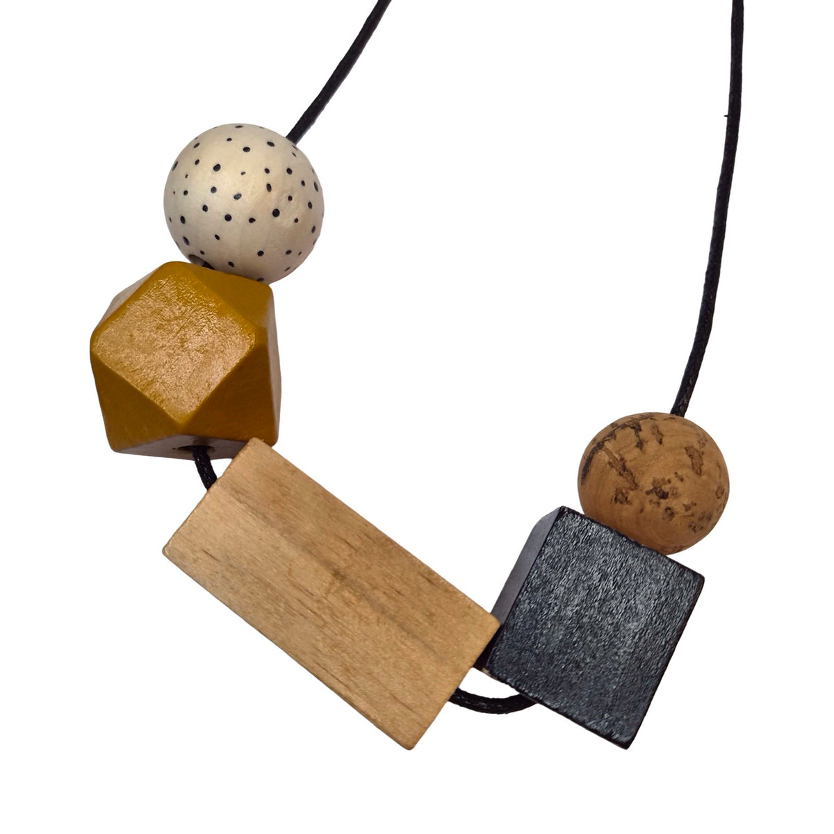 Navy Chunky Bamboo Necklace
