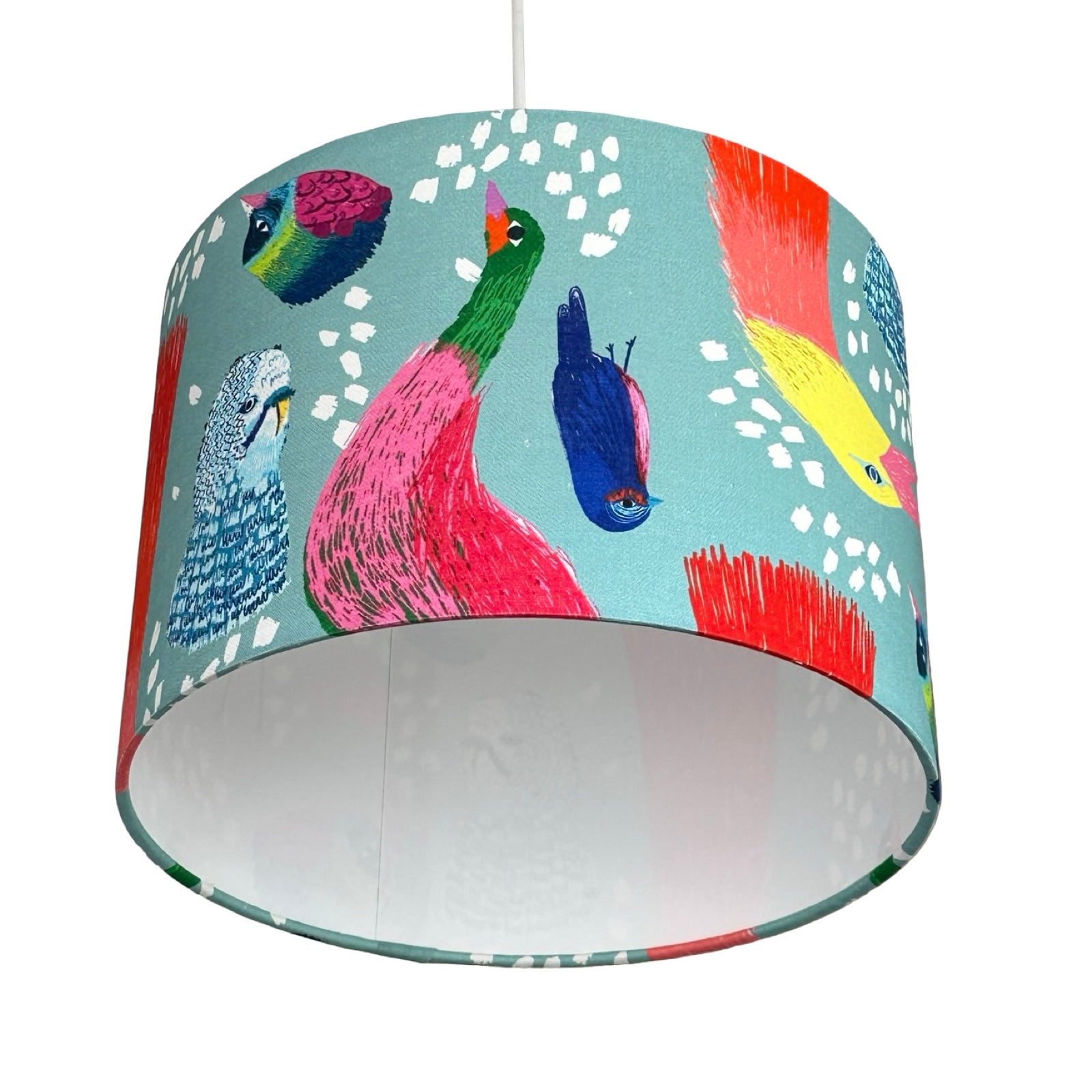 Tropical Birds Drum Lampshade