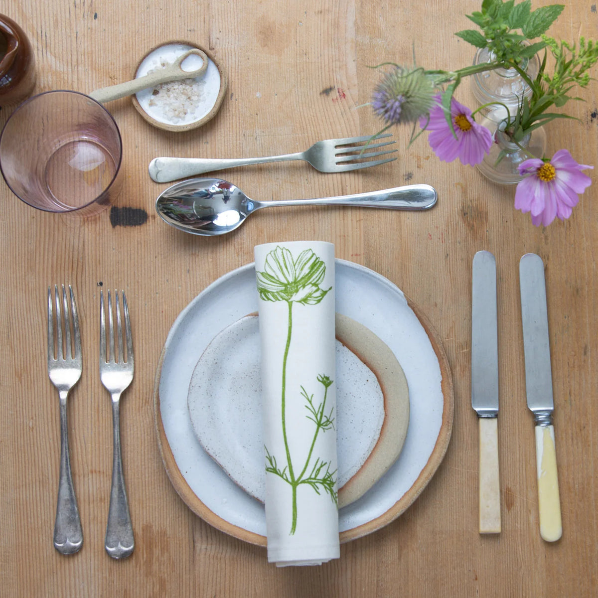 Garden Flowers Cotton Napkin Set