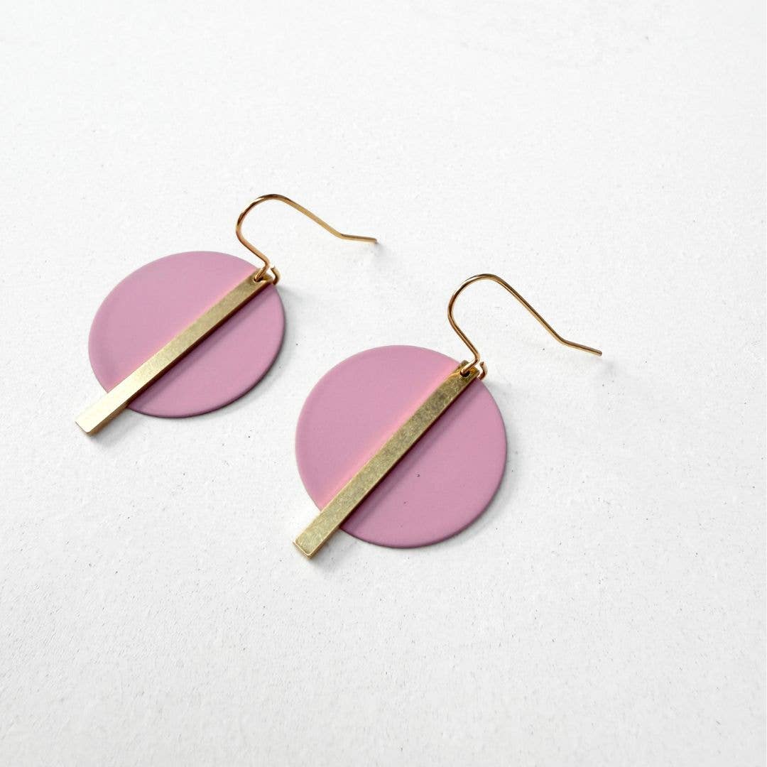 Dusky Pink Solar Earrings