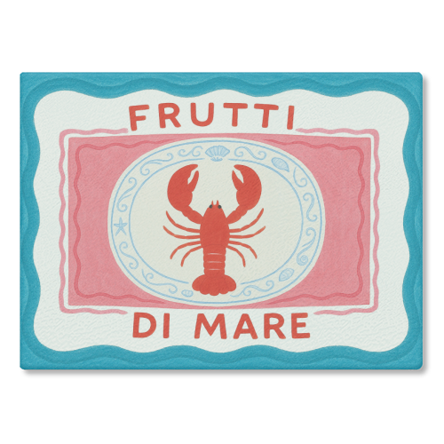 Frutti Di Mare Glass Chopping Board