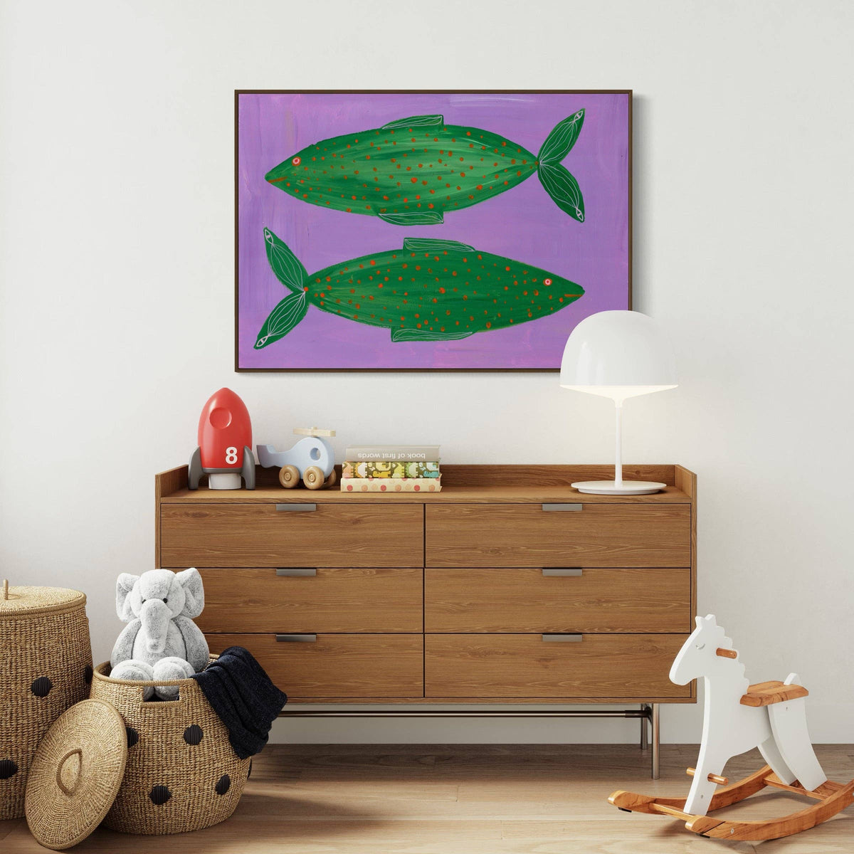 Two Green Fish Mini Print
