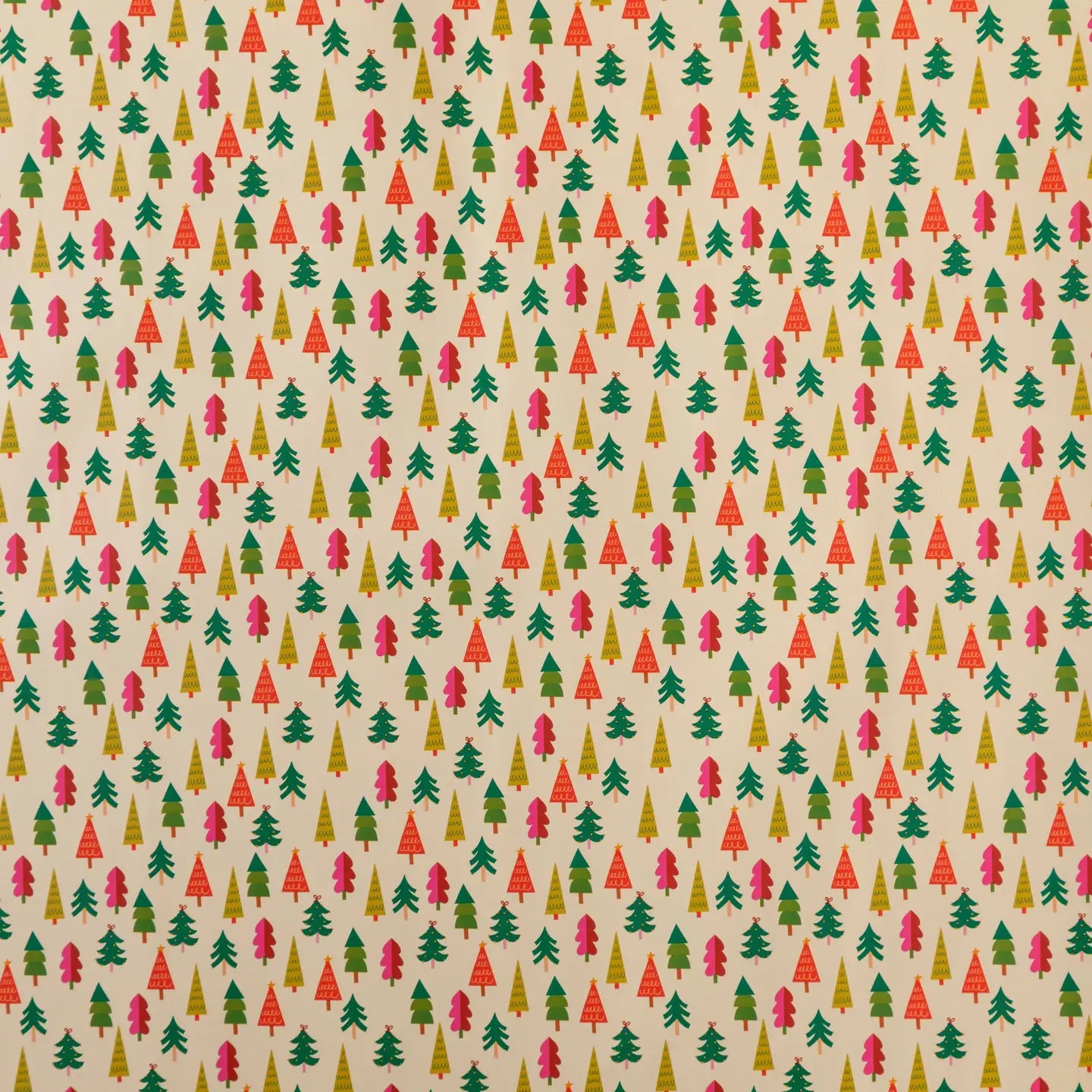 Rainbow Trees Christmas Gift Wrap Roll