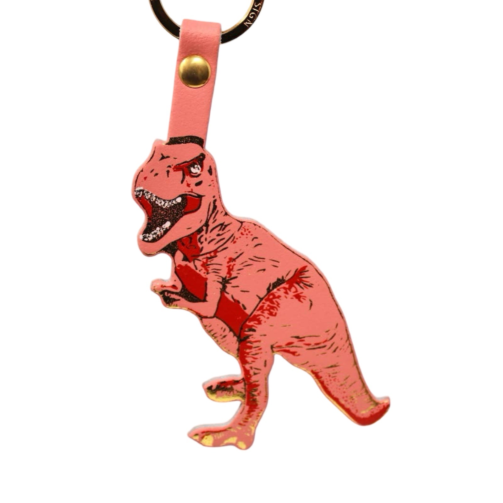 T-Rex Leather Keyring