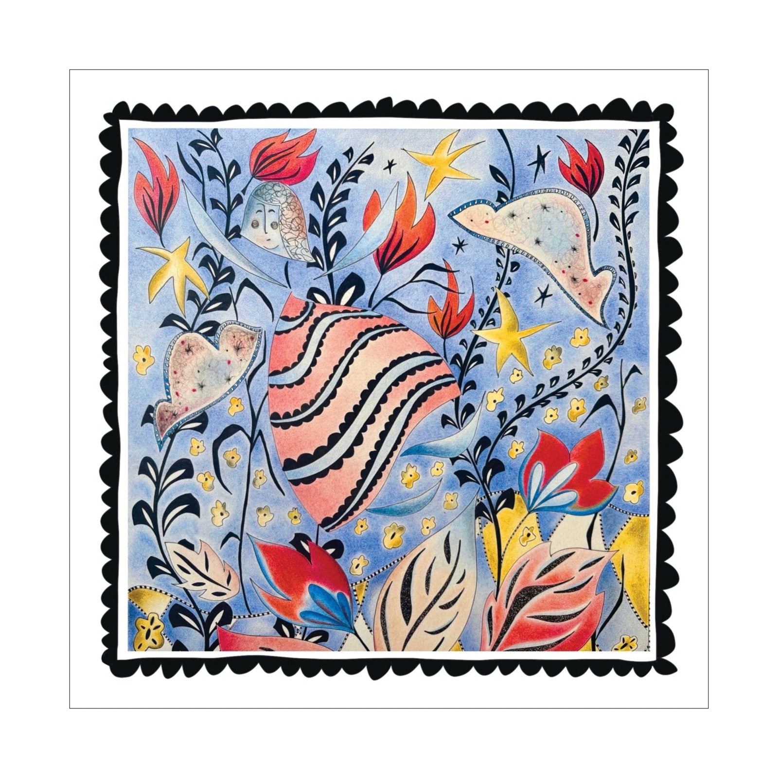 The Girl with Spring in her Step Print