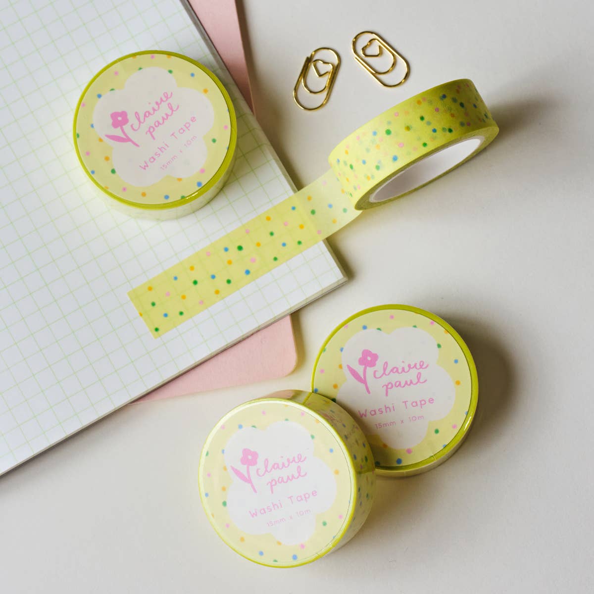 Yellow Funfetti Washi Tape