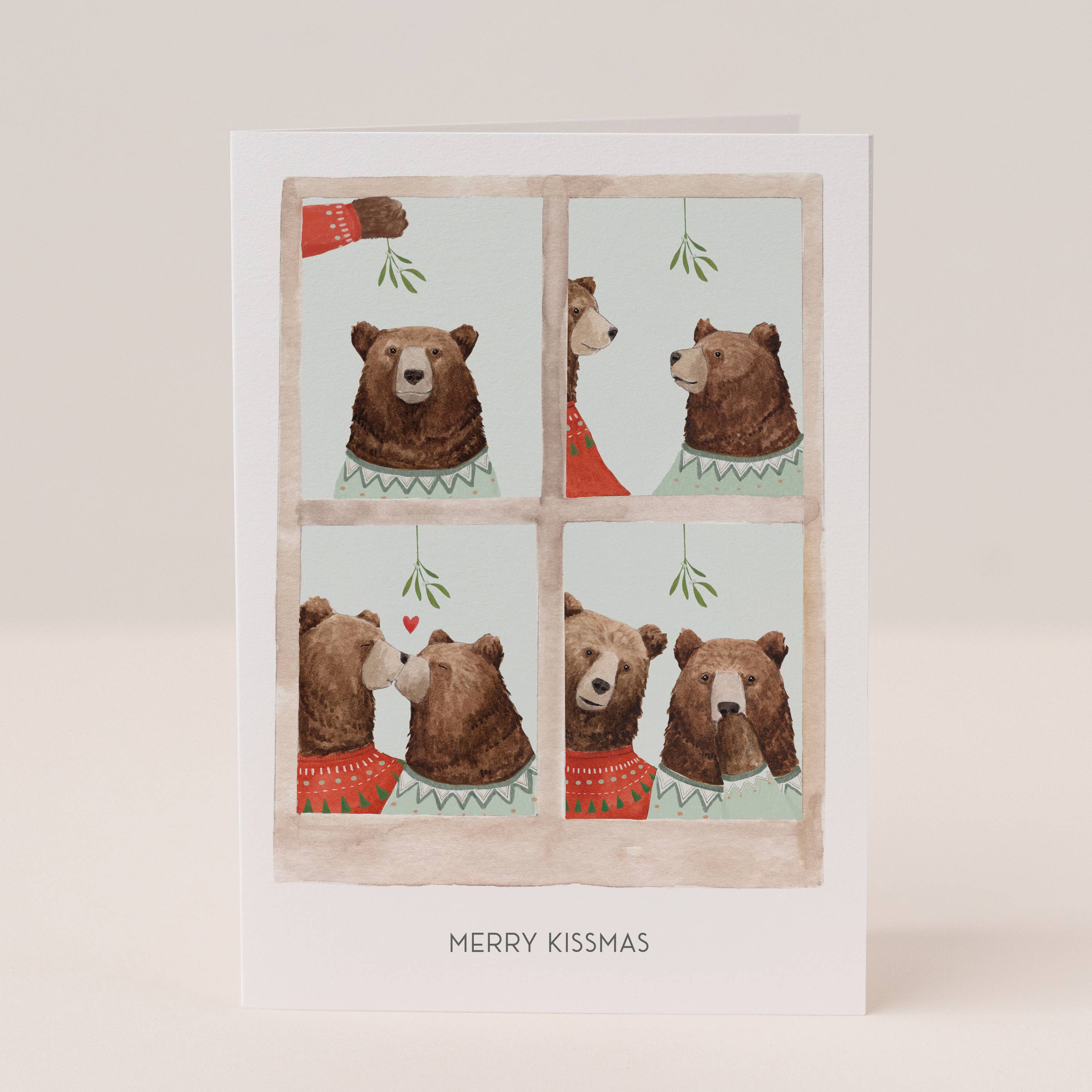 Merry Kissmas Christmas Card Pack