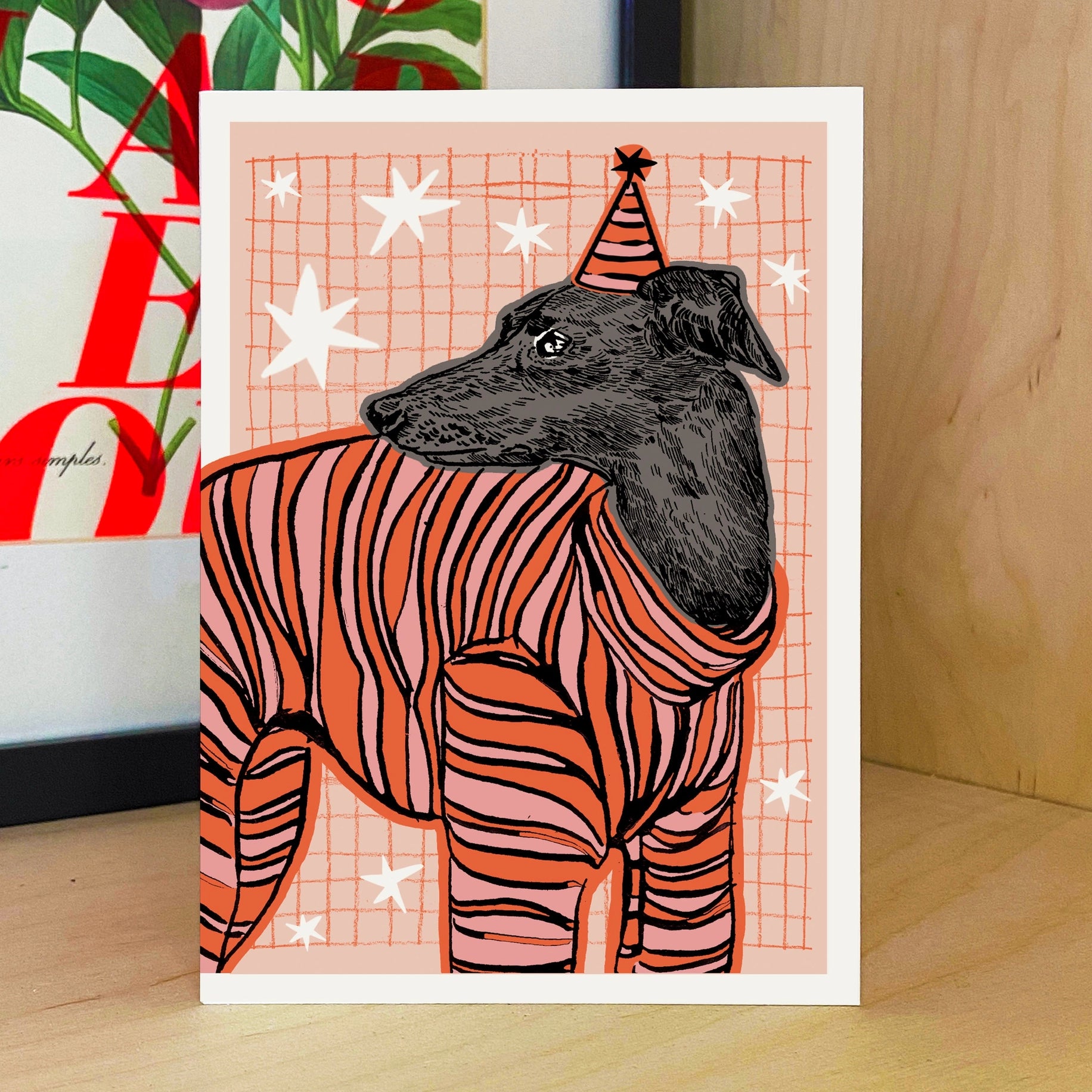 Greyhound Birthday Card