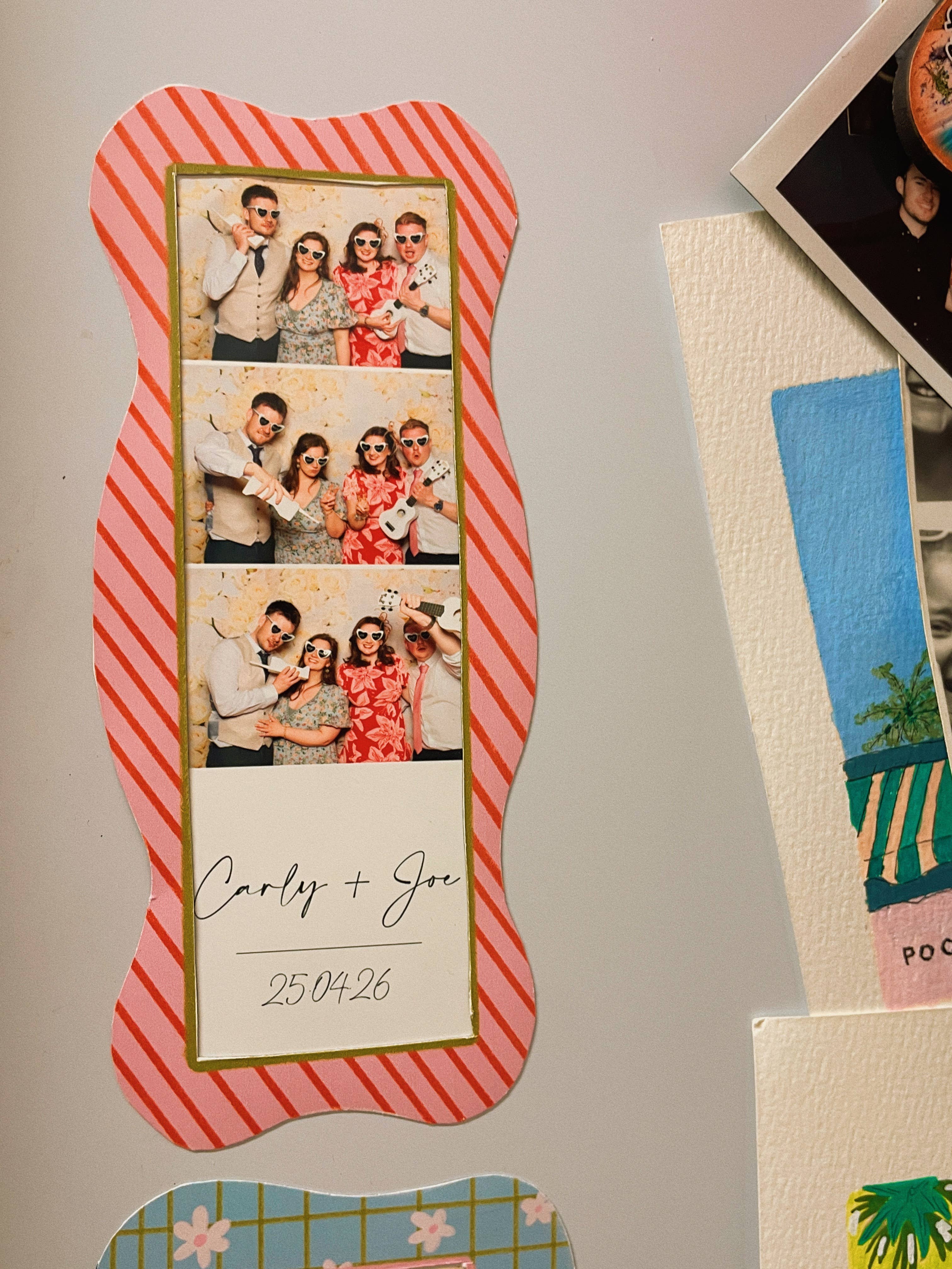 Striped Magnetic Photo Strip Frame