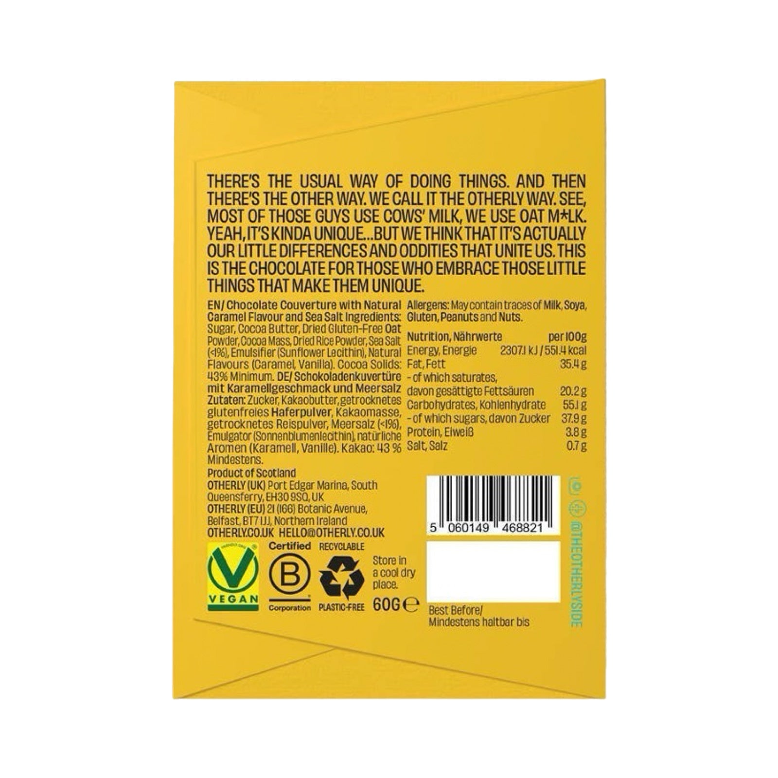 Slated Caramel Oatmilk Chocolate Bar Small