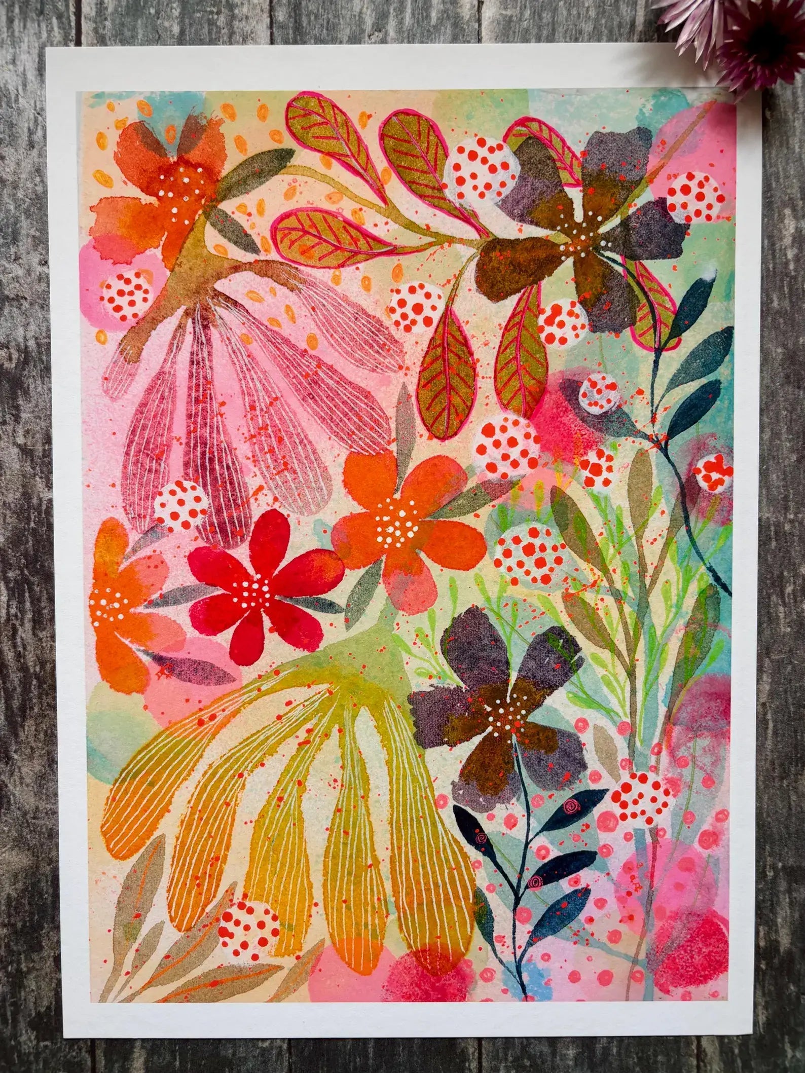 Summer Flowers Watercolour Print