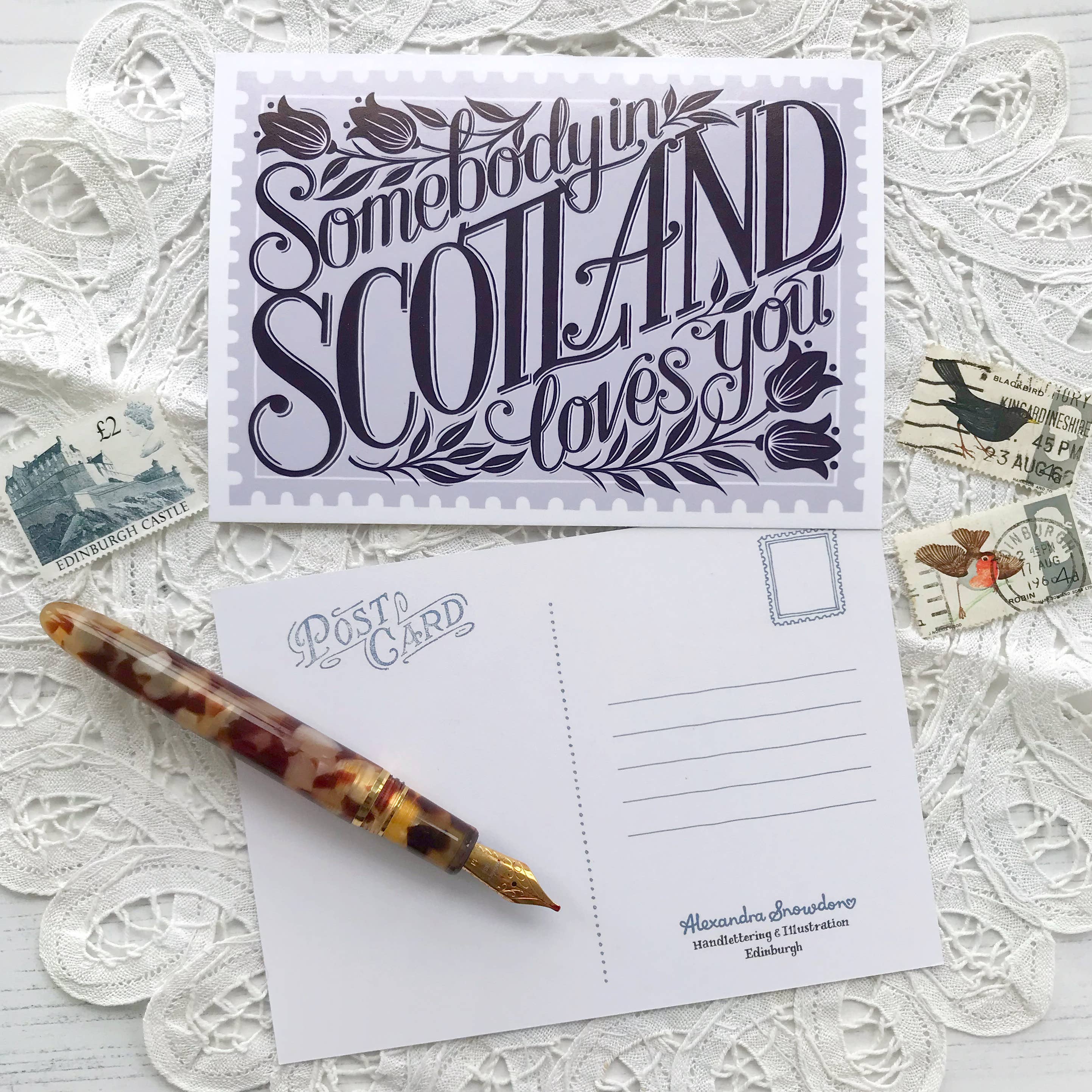 Somebody in Scotland Loves You Postcard