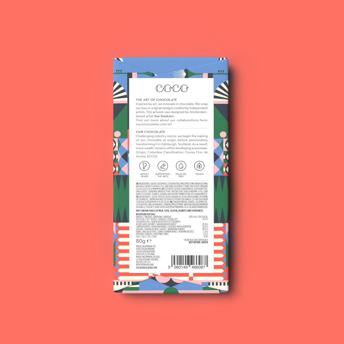 Black Forest Dark Chocolate Bar