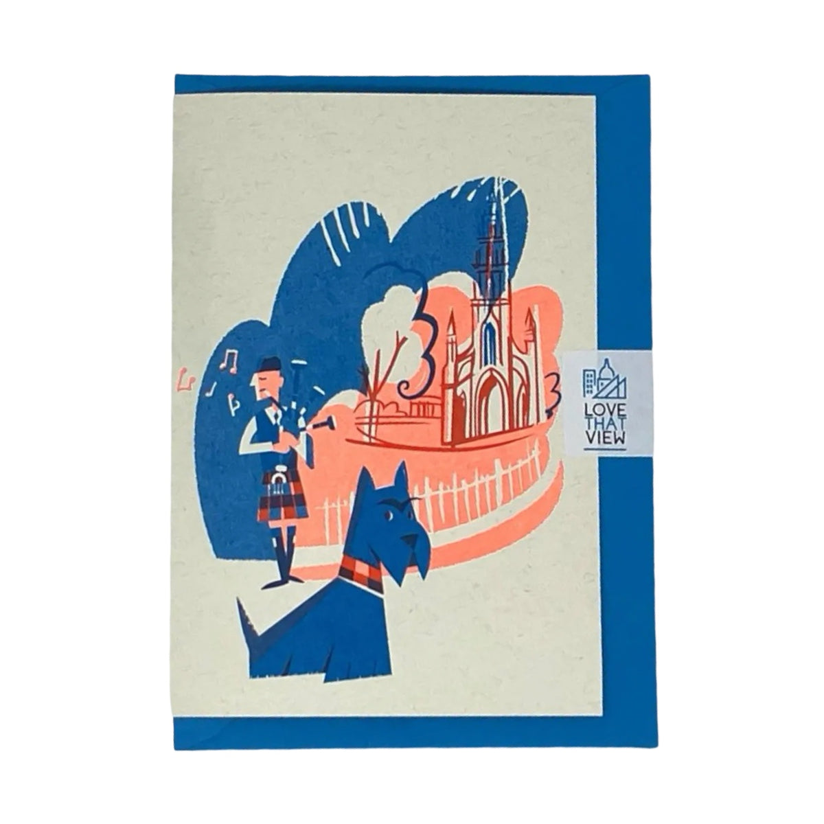 Dog at Scott Monument Card